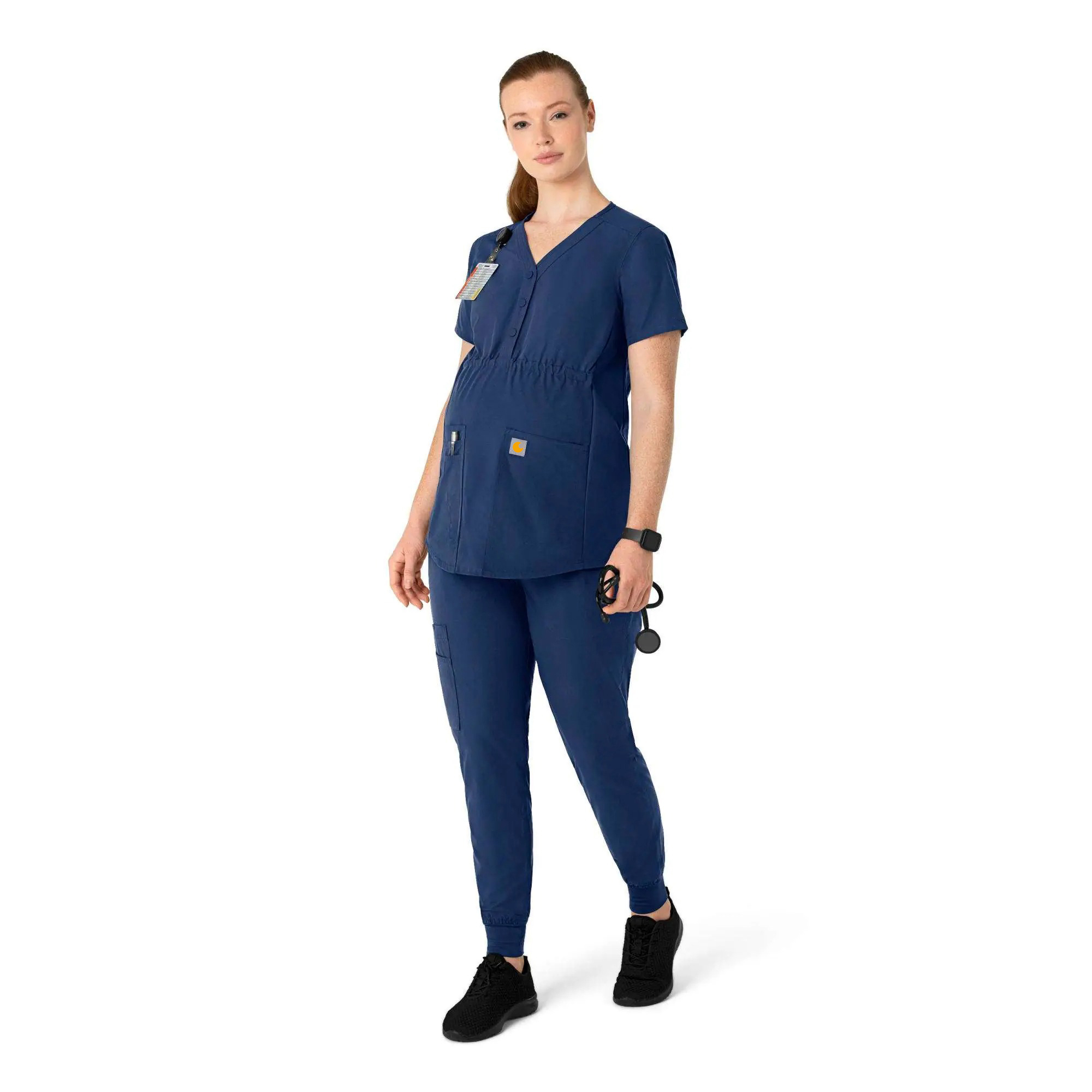 Women's Force Essentials Henley Maternity Scrub Top