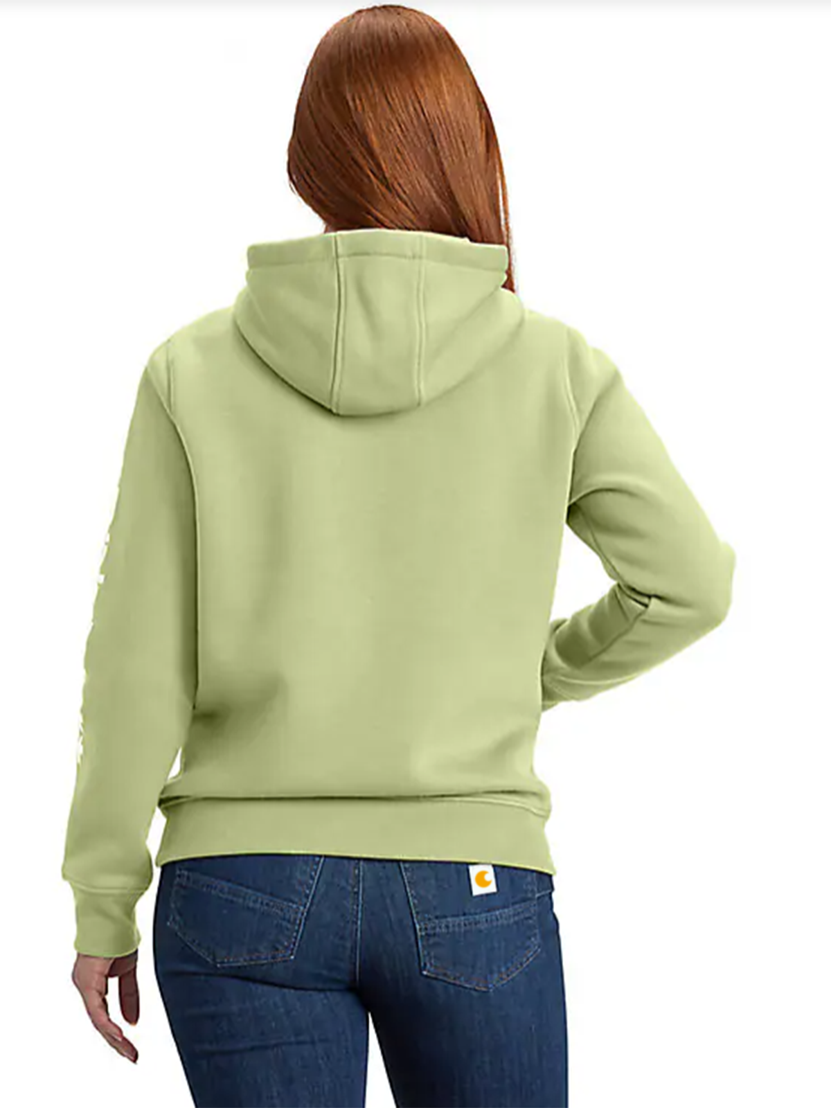 Women's Relaxed Fit Midweight Logo Sleeve Graphic Hoodie