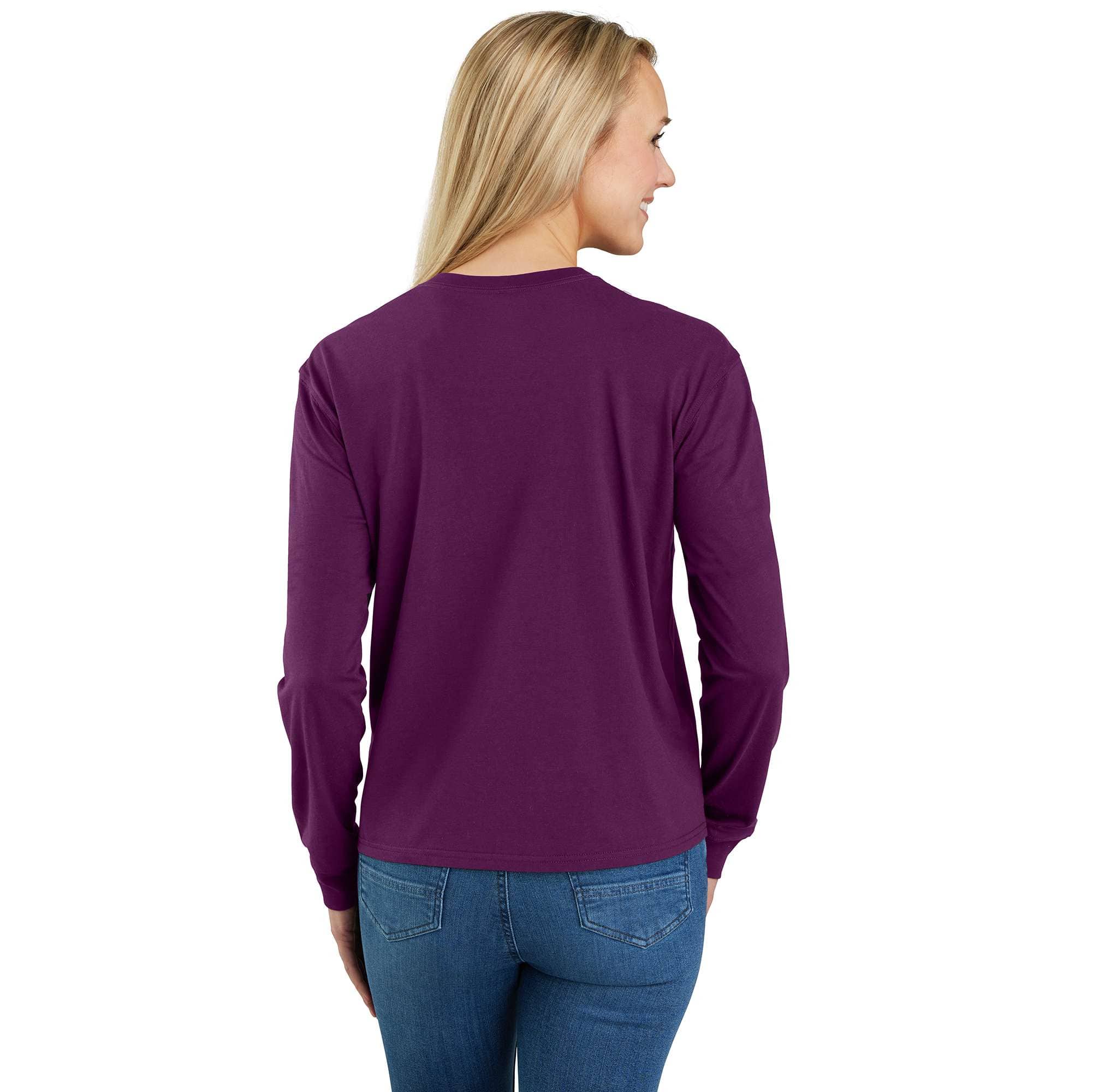 Women's TENCEL Fiber Series Loose Fit Long-Sleeve Crewneck Pocket T-Shirt