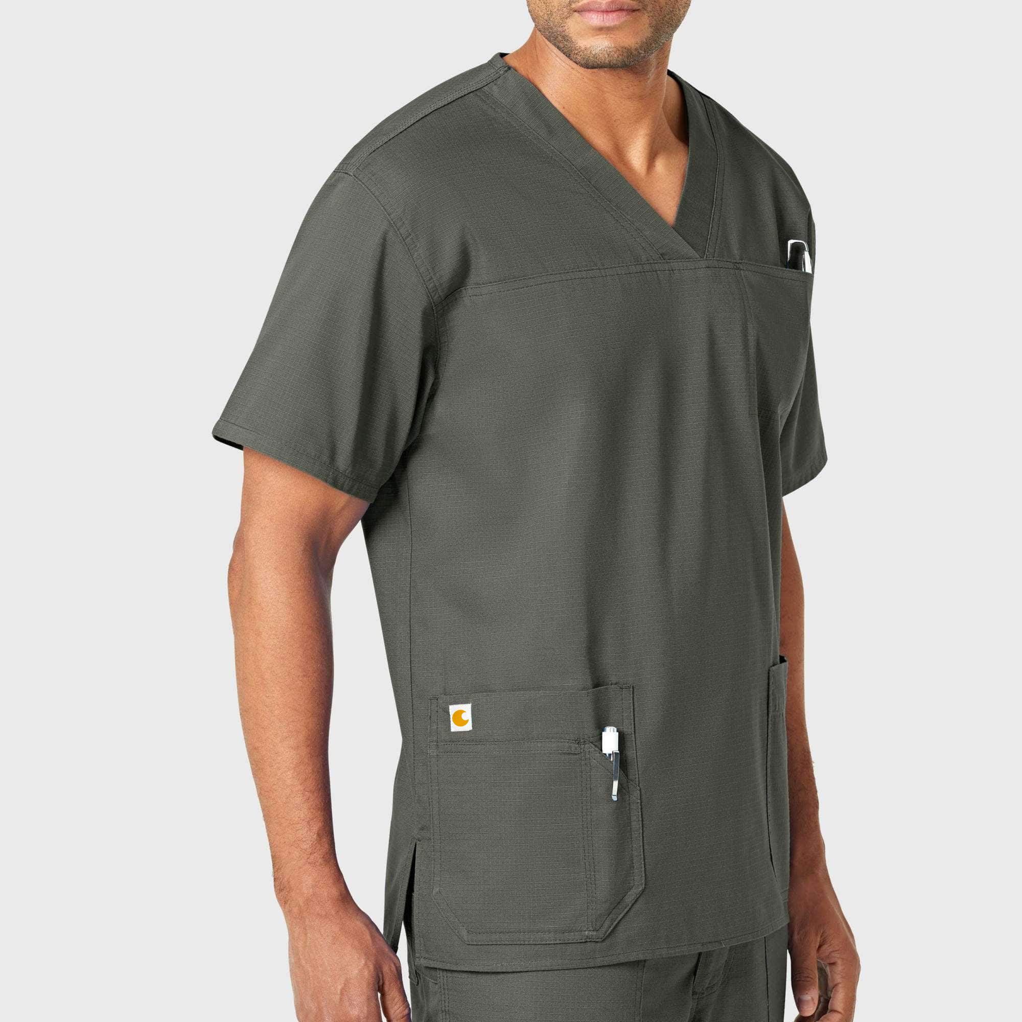 Ripstop 4-Pocket V-Neck Scrub Top