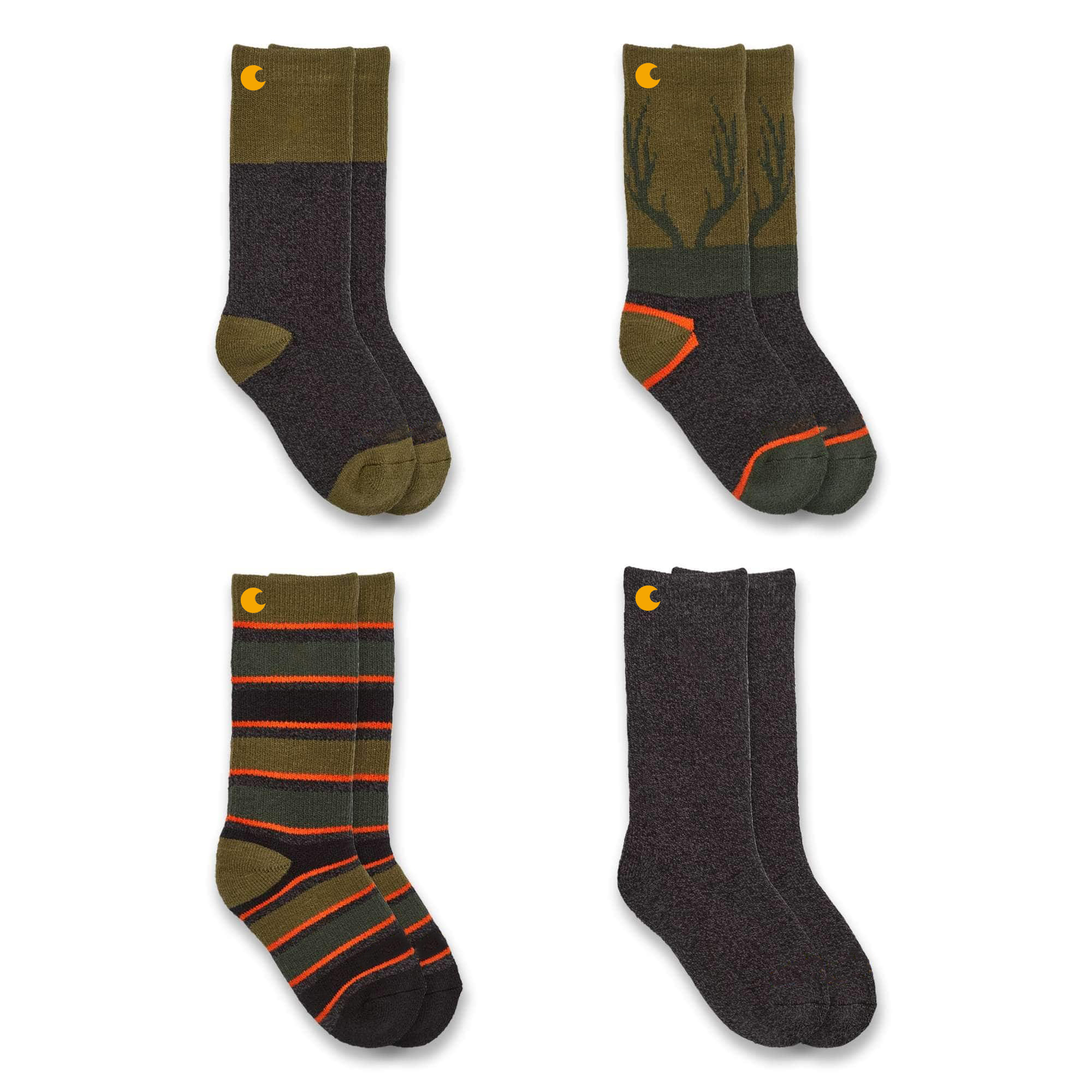 Kid's Heavyweight Crew Sock 4-Pack