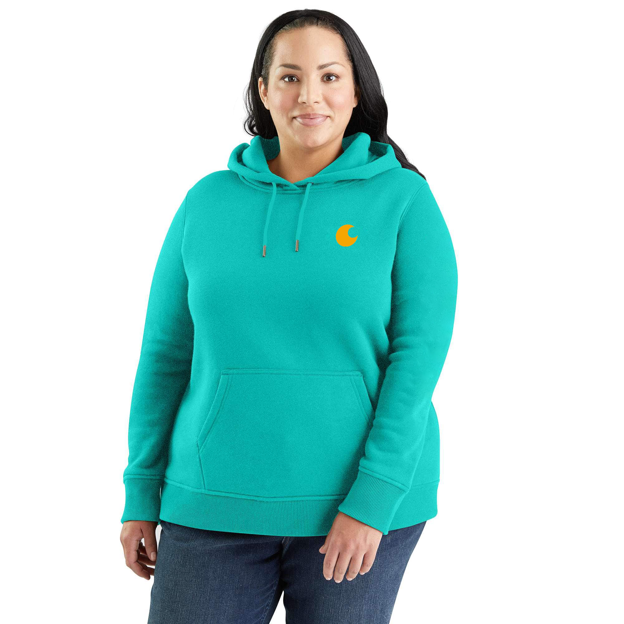 Women's Relaxed Fit Midweight Logo Sleeve Graphic Hoodie