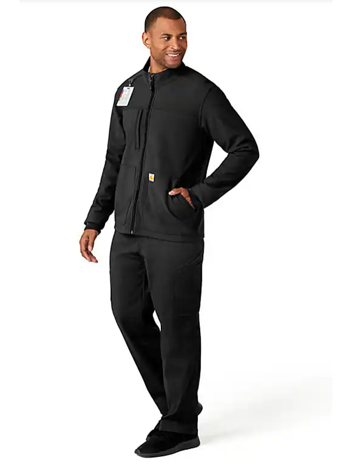 Rugged Flex Peak Bonded Fleece Scrub Jacket