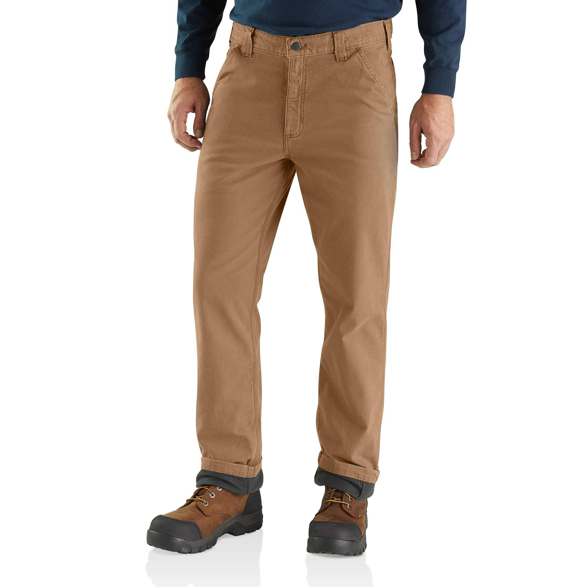 Rugged Flex Relaxed Fit Canvas Fleece-Lined Utility Work Pant