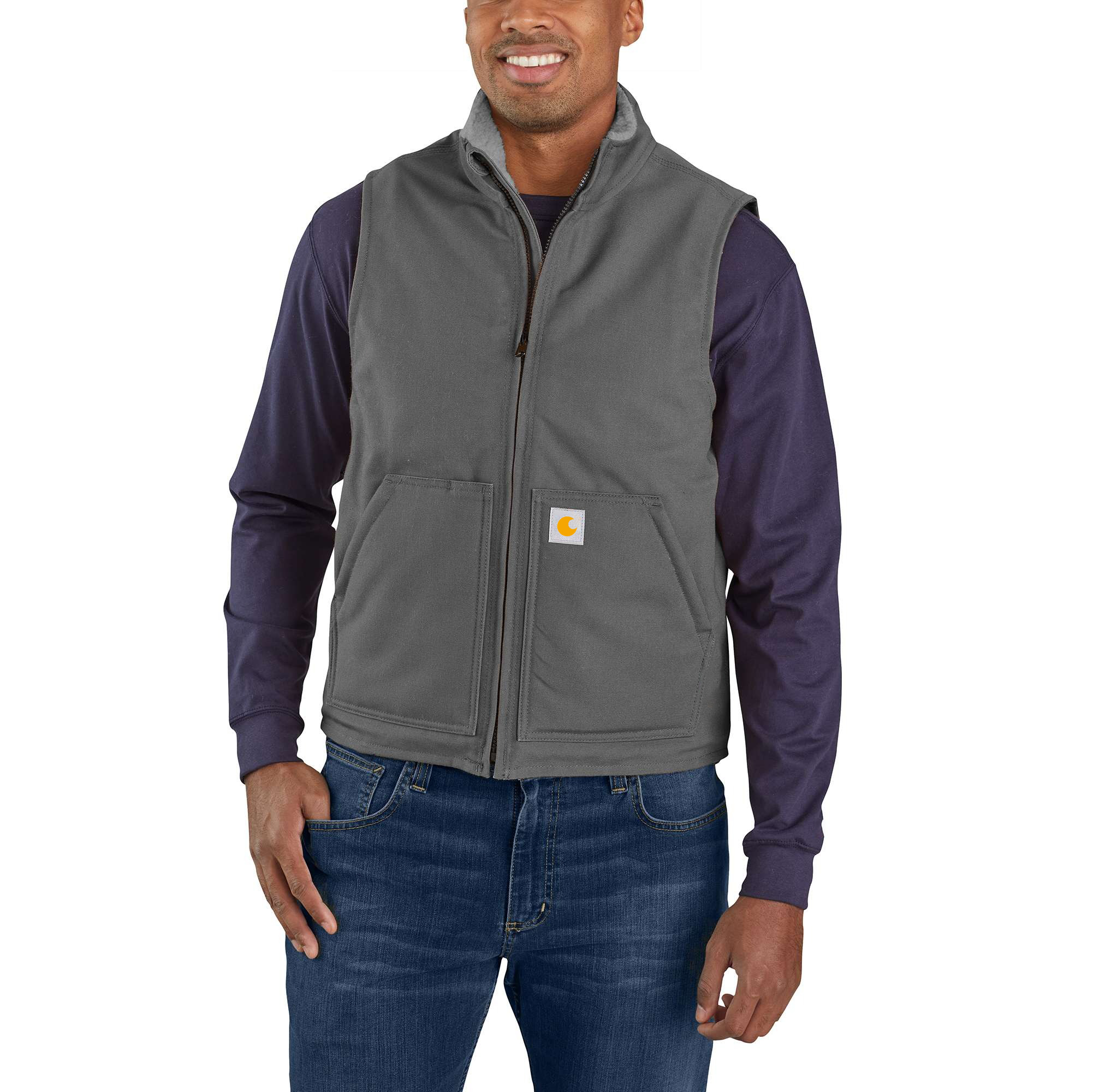 Flame-Resistant Duck Sherpa Lined Vest