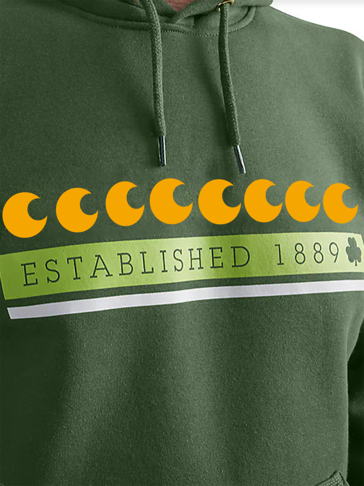 Loose Fit Midweight Hooded Shamrock Graphic Sweatshirt