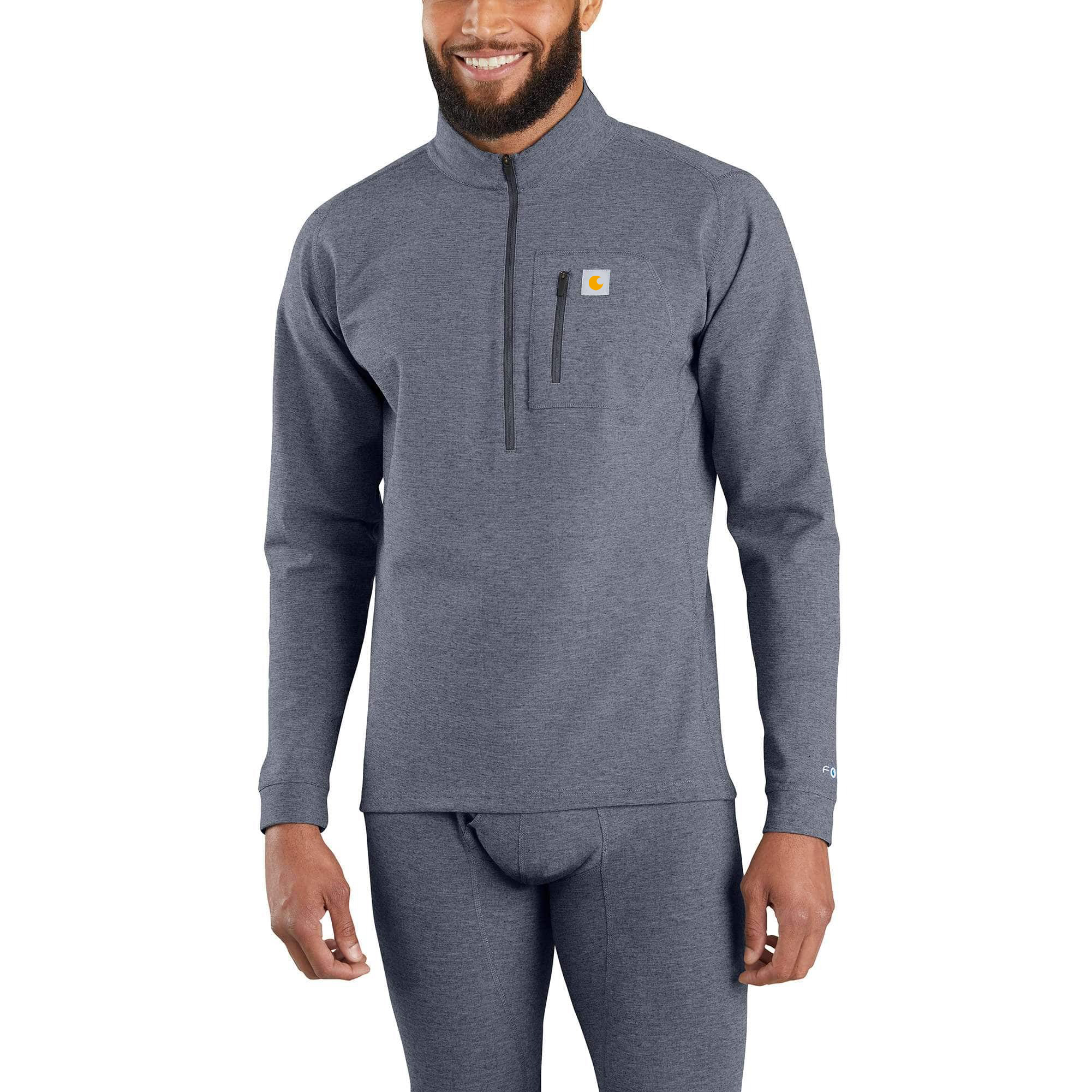 Men's Base Layer Quarter-Zip Thermal Top - Heavyweight