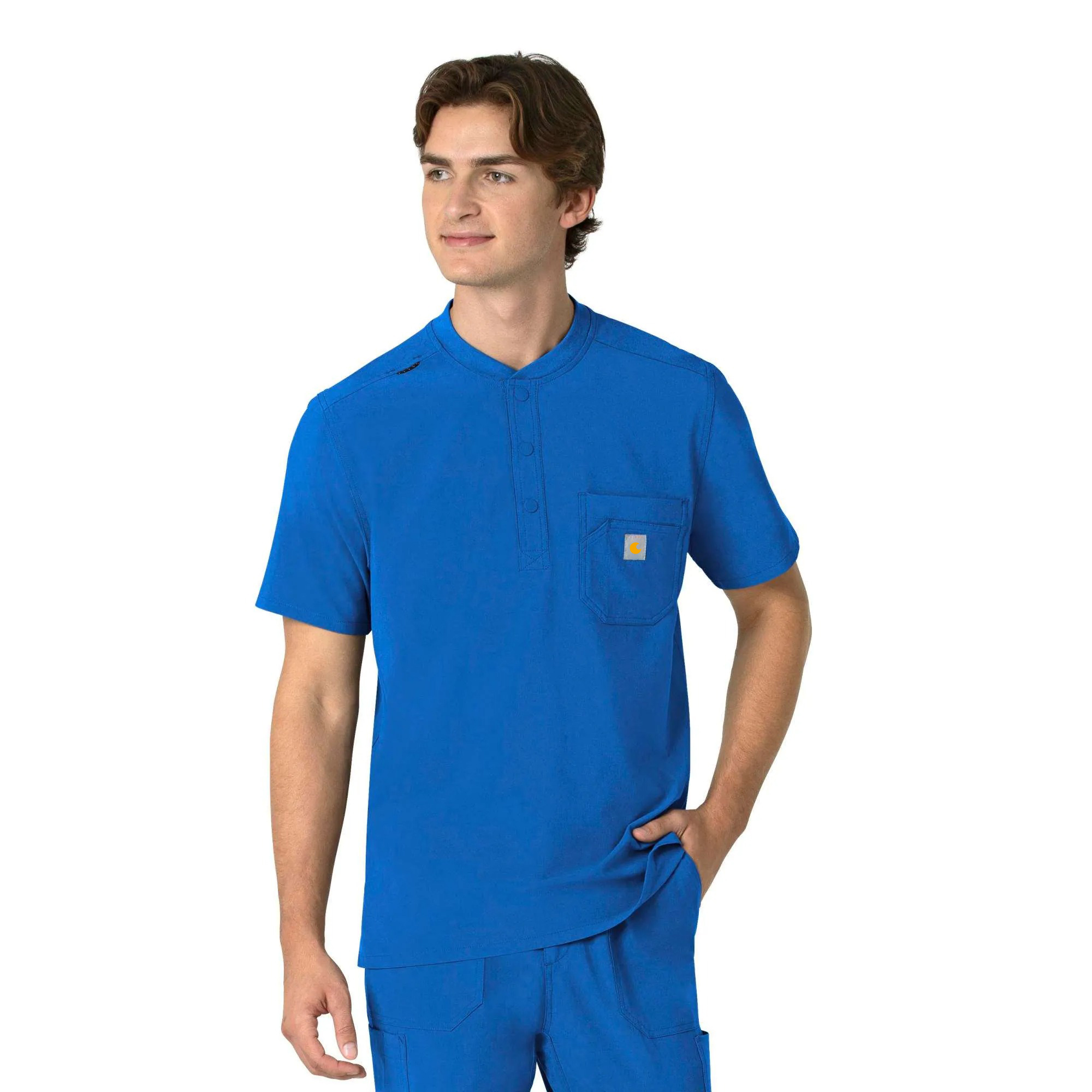 Force Cross-Flex Men's Henley Scrub Top