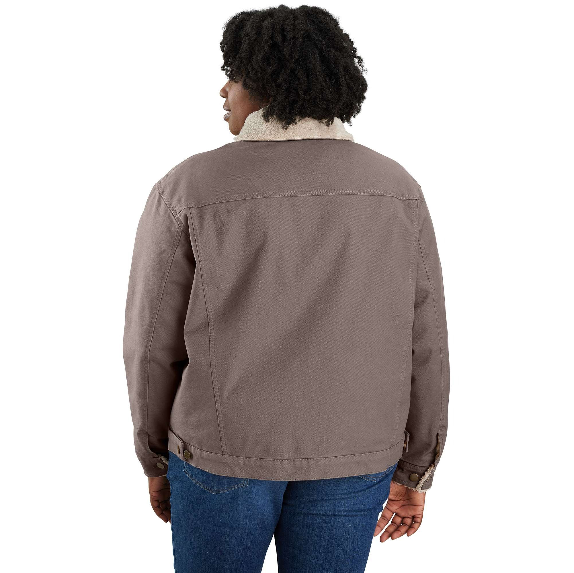 Women's Rugged Flex Loose Fit Canvas Sherpa-Lined Jacket - 2 Warmer Rating