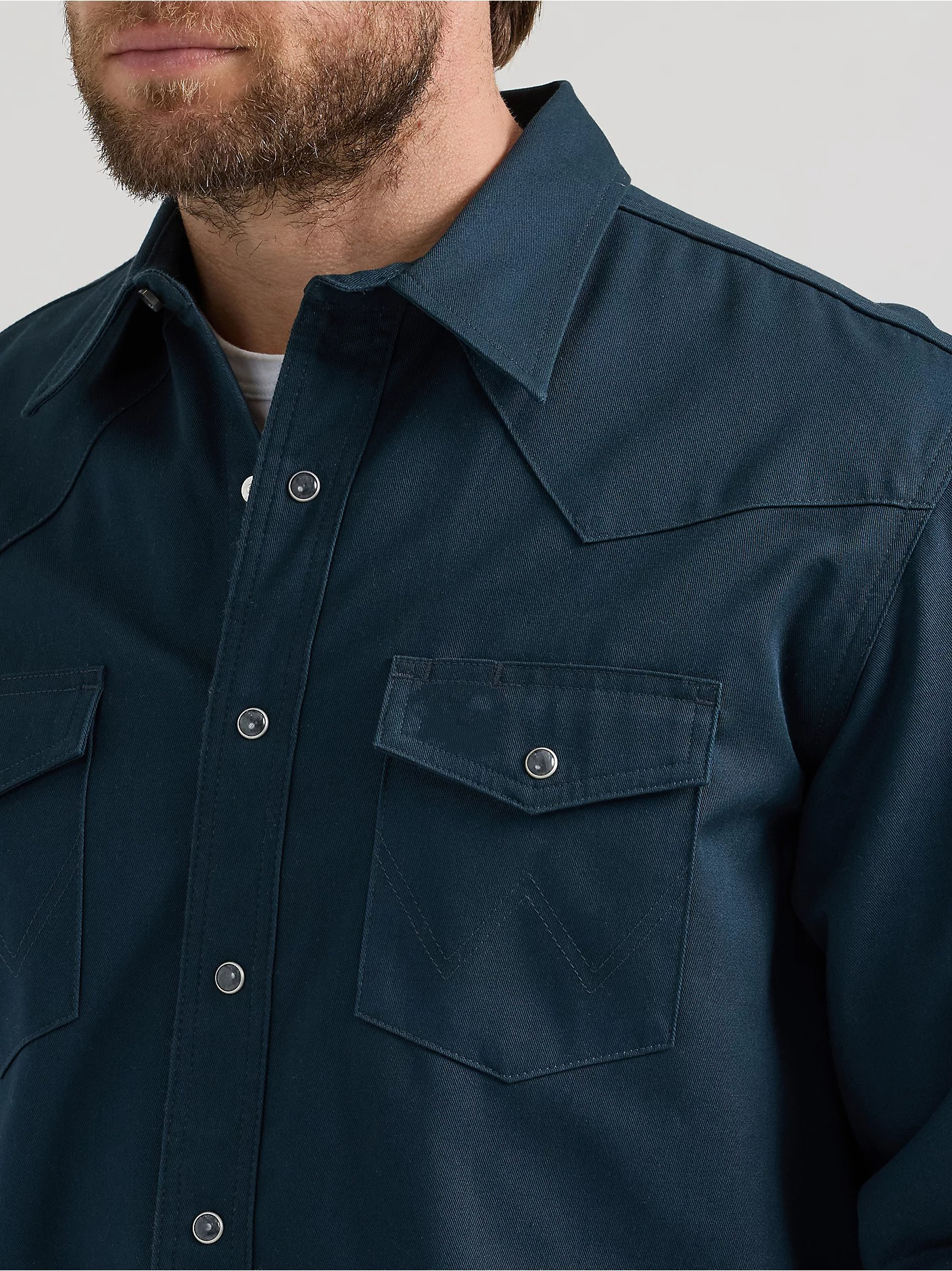 Men's Long Sleeve Flannel Lined Solid Work Shirt