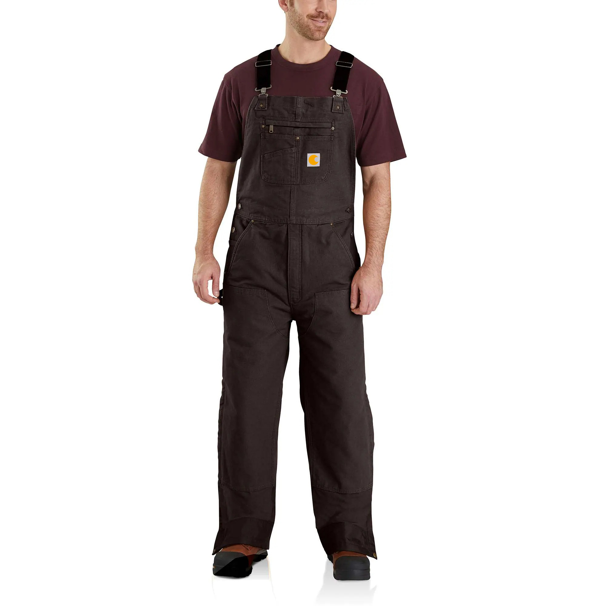 Men's Insulated Bib Overall - Loose Fit - Duck - 3 Warmest Rating