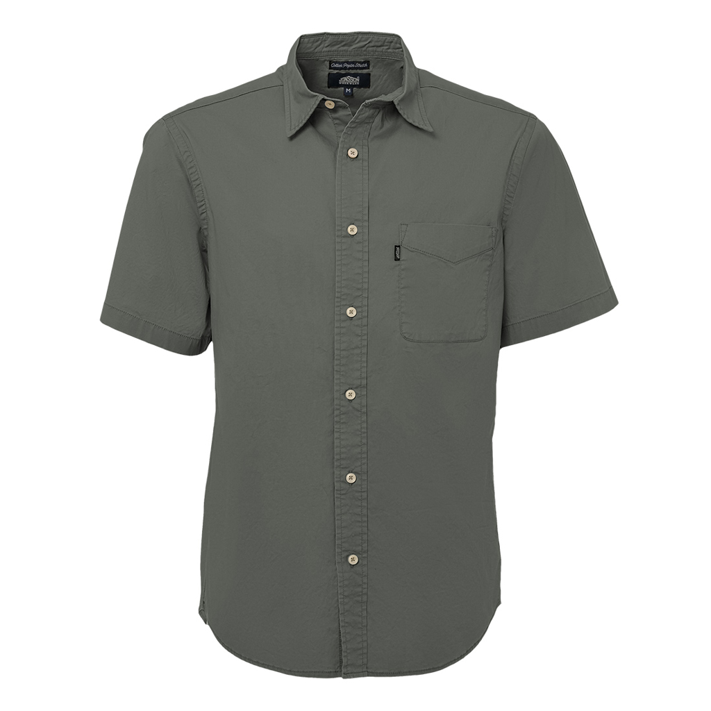 Cotton Poplin Stretch Short Sleeve Shirt