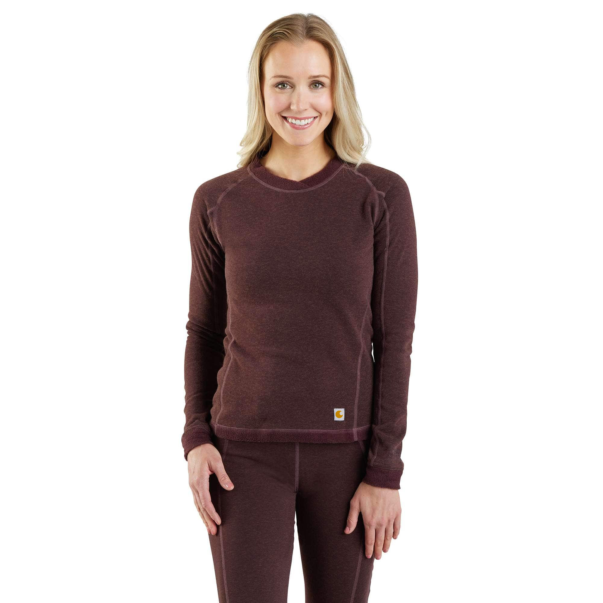 Women's Force Heavyweight Synthetic Wool-Blend Fleece Base Layer Crewneck Top
