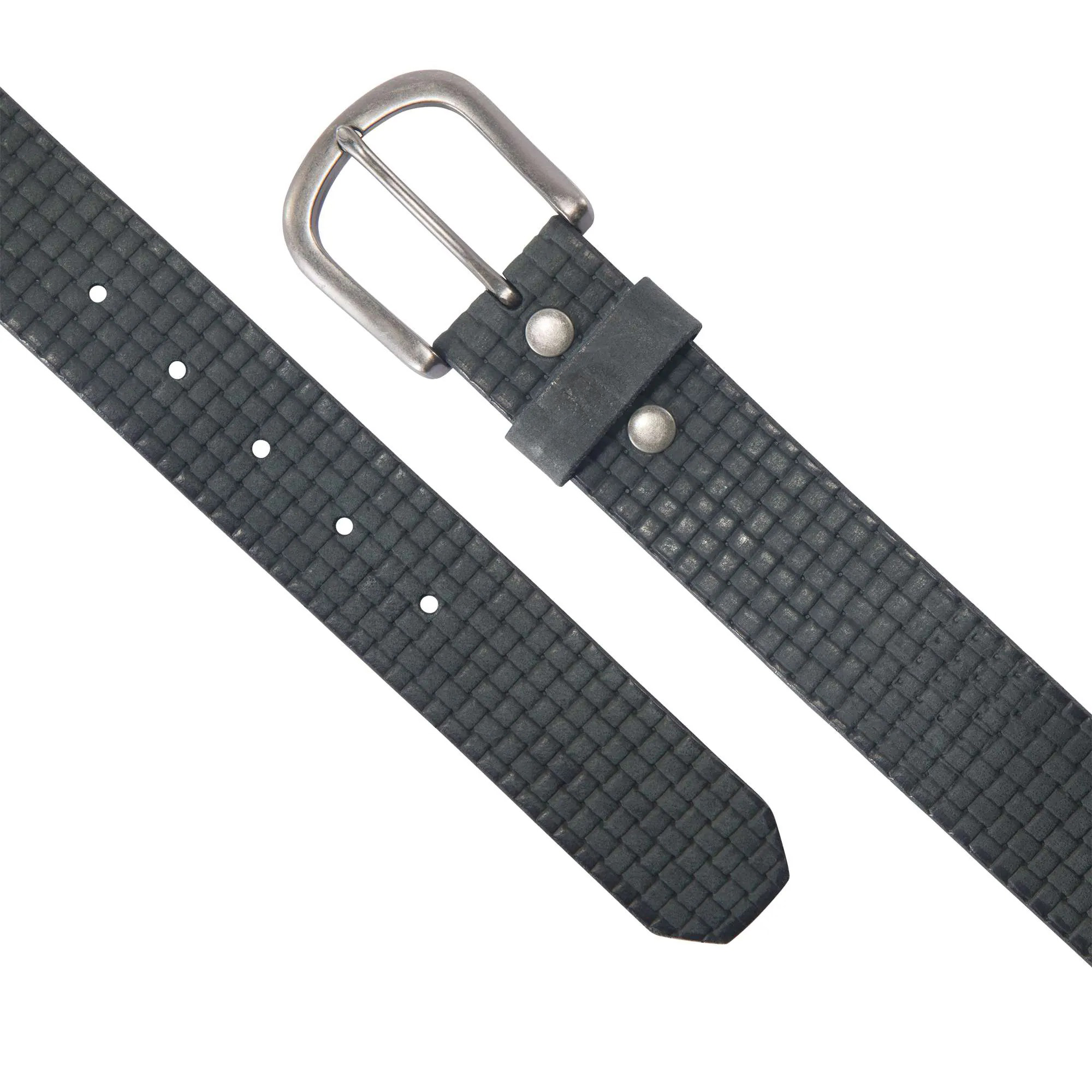 Saddle Leather Basketweave Belt