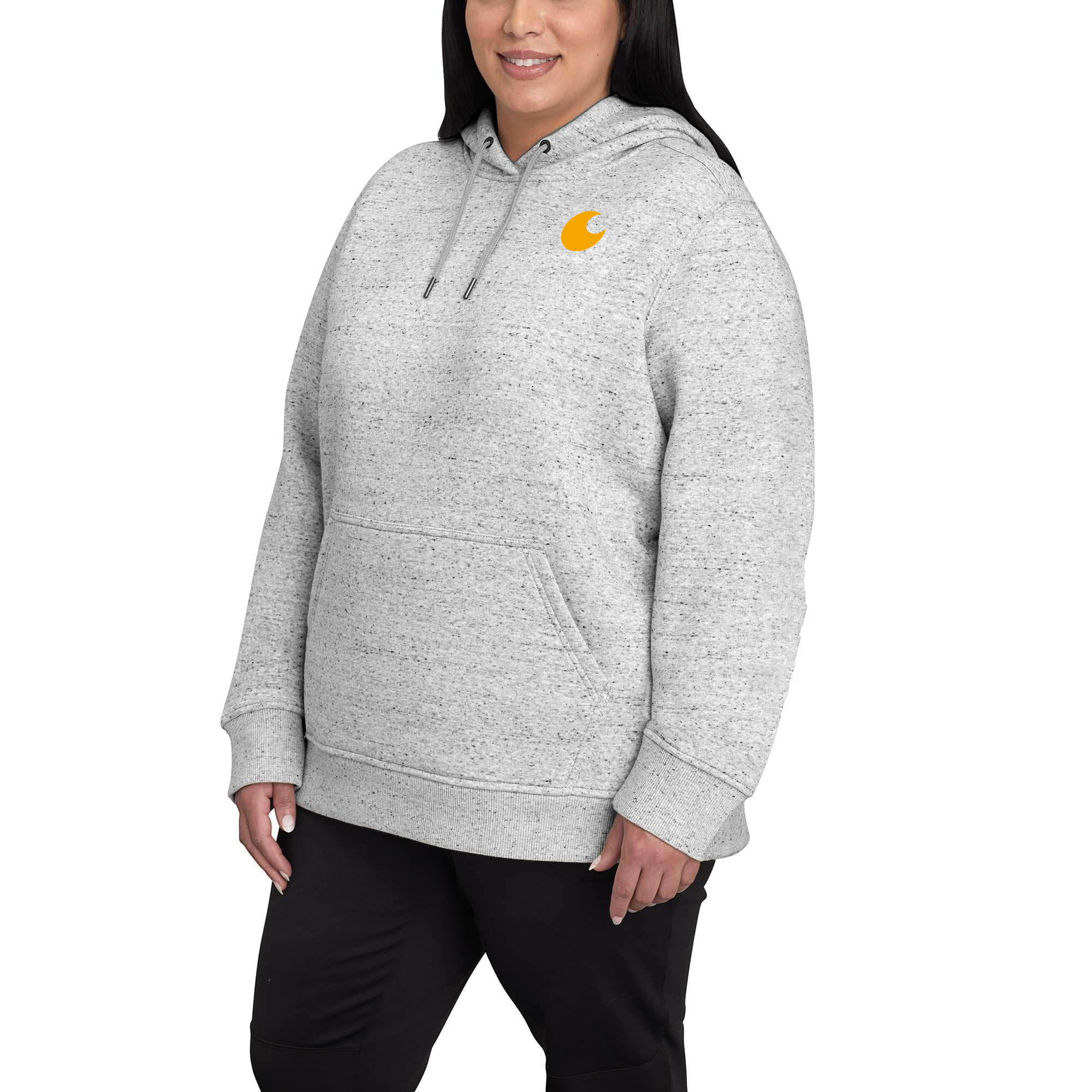 Women's Relaxed Fit Midweight Logo Sleeve Graphic Hoodie