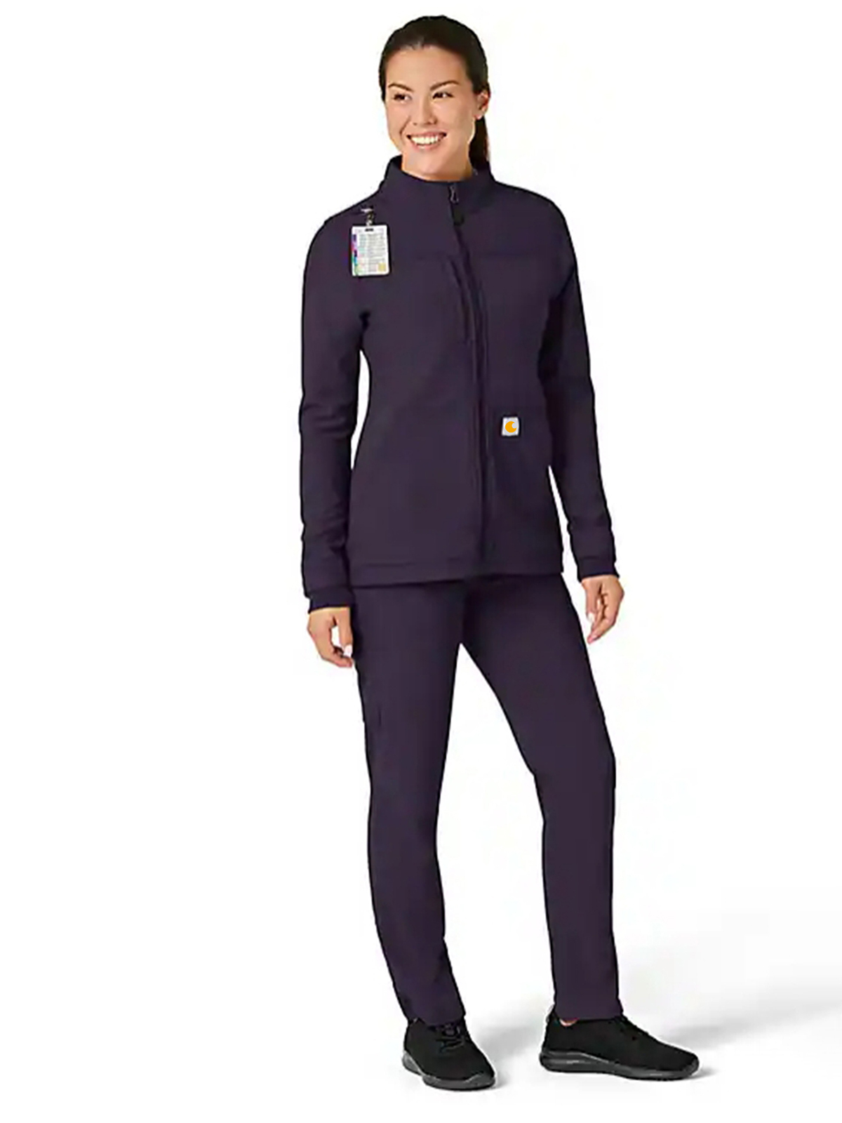 Women's Rugged Flex Peak Bonded Fleece Scrub Jacket