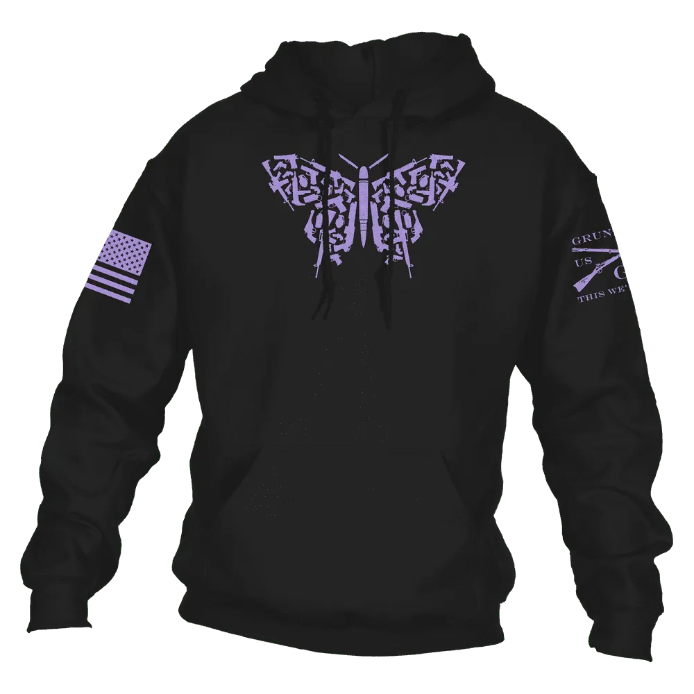 Women's 2A Butterfly Hoodie - Black