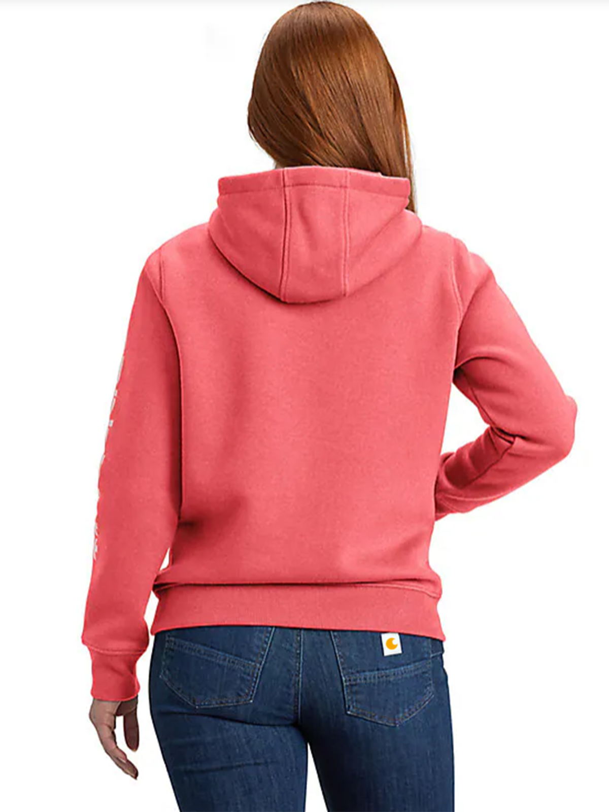 Women's Relaxed Fit Midweight Logo Sleeve Graphic Hoodie