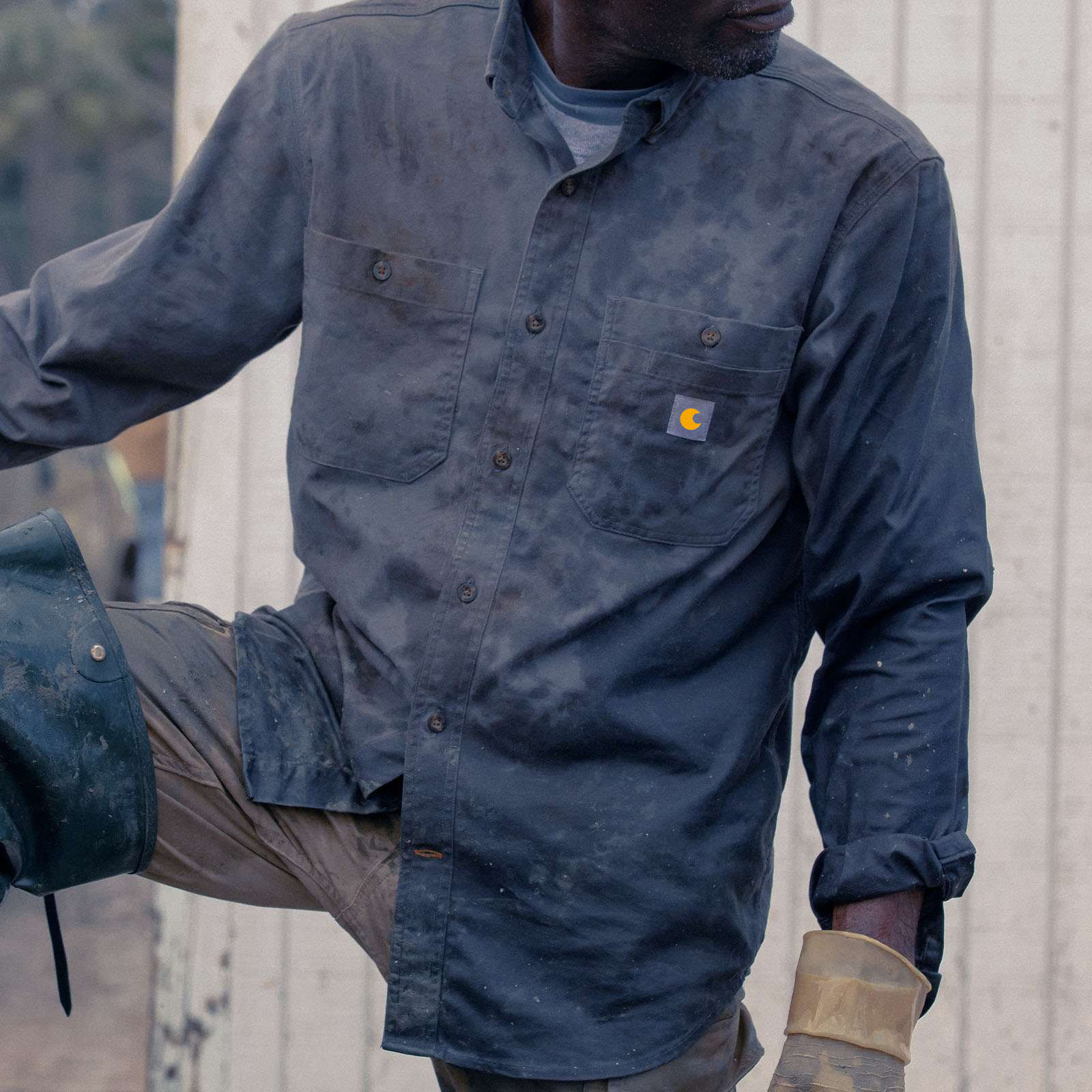 Rugged Flex Relaxed Fit Midweight Canvas Long-Sleeve Shirt