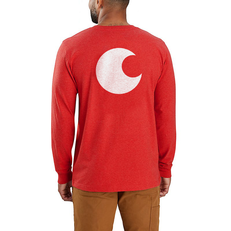 Relaxed Fit Heavyweight Long-Sleeve Pocket Snow Graphic T-Shirt