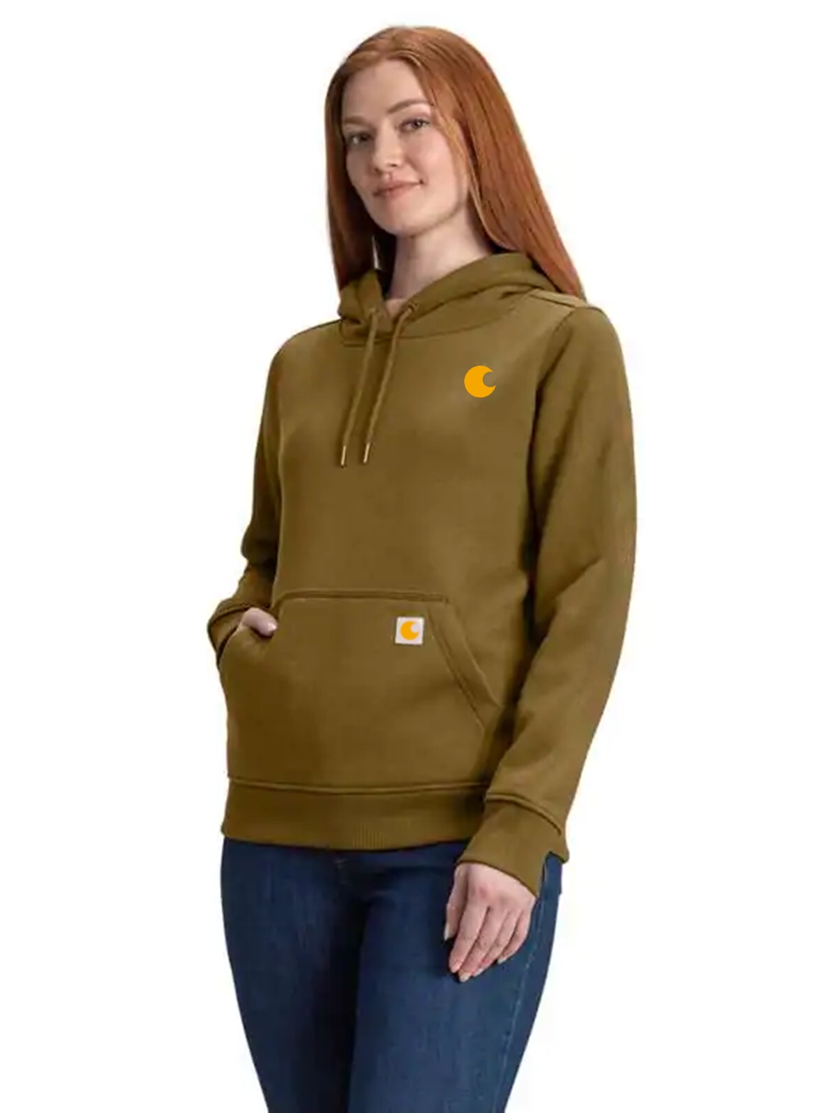 Women's Relaxed Fit Midweight Logo Sleeve Graphic Hoodie