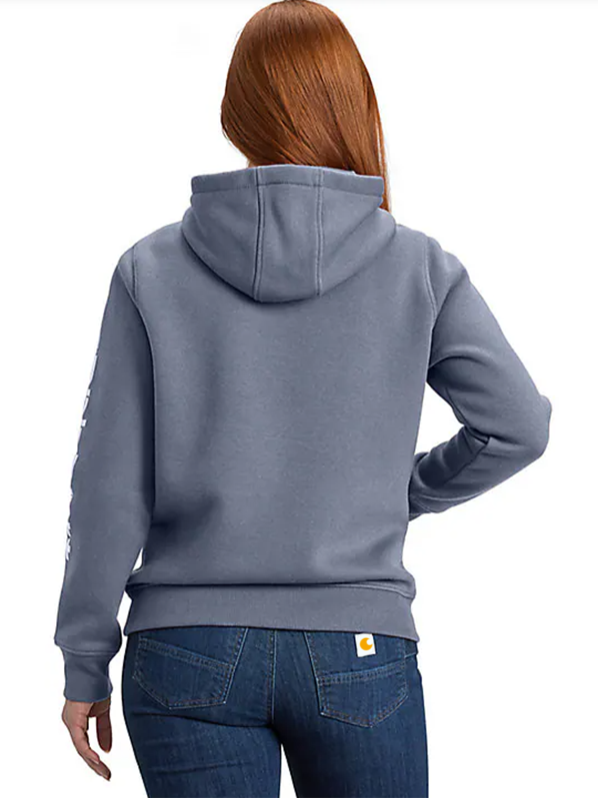 Women's Relaxed Fit Midweight Logo Sleeve Graphic Hoodie