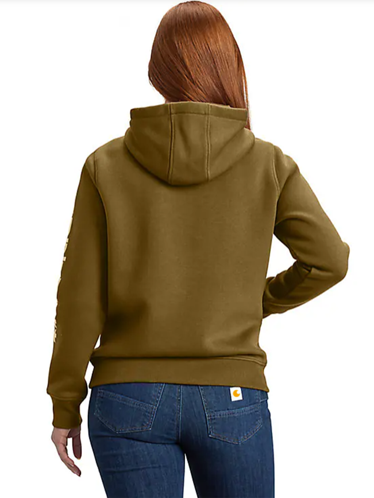 Women's Relaxed Fit Midweight Logo Sleeve Graphic Hoodie