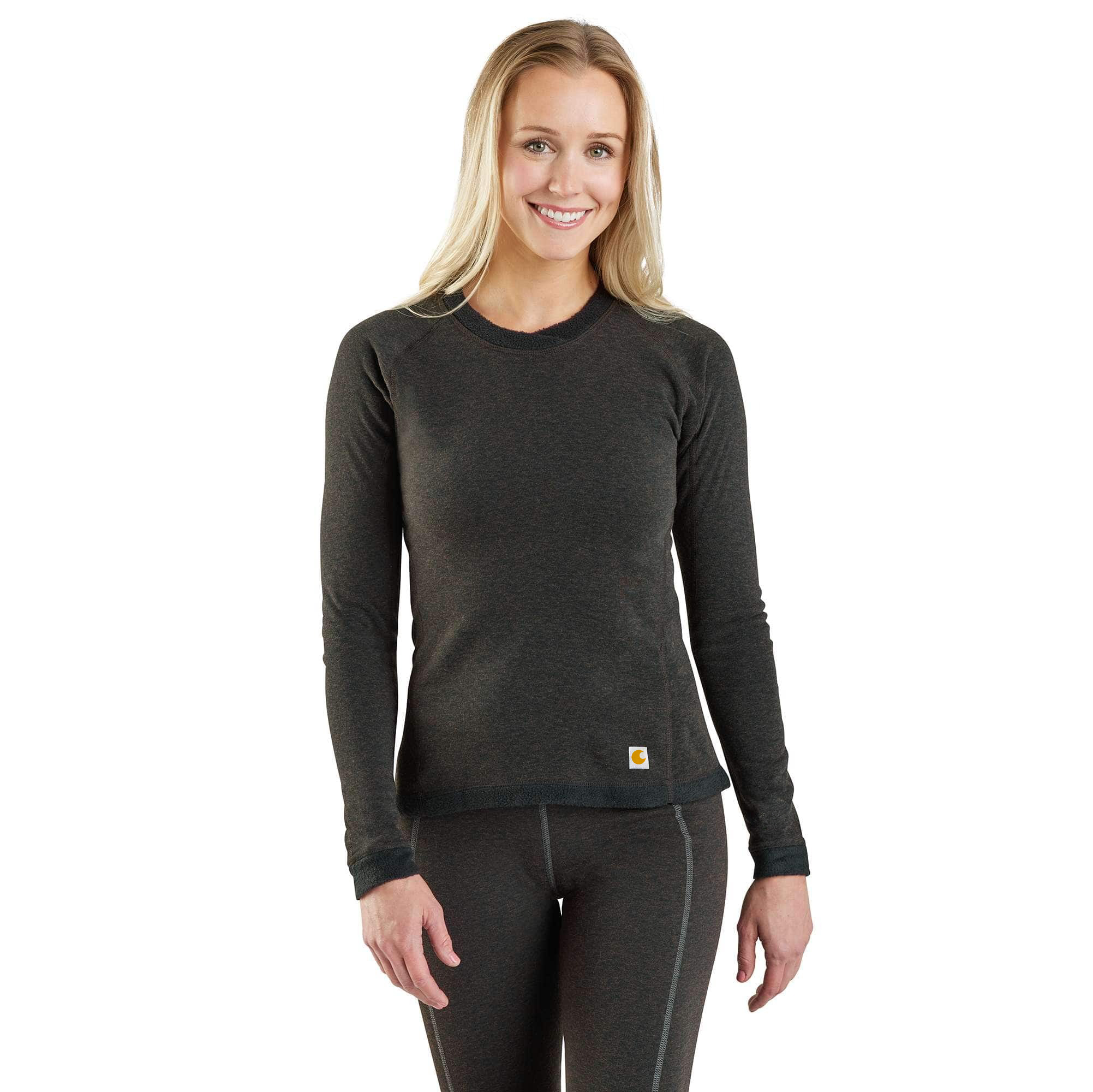 Women's Force Heavyweight Synthetic Wool-Blend Fleece Base Layer Crewneck Top