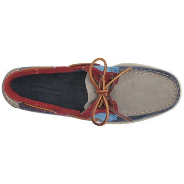 Rossisland Jib Blue Navy & Grey Tones & Red Dahlia & Crystal Seas