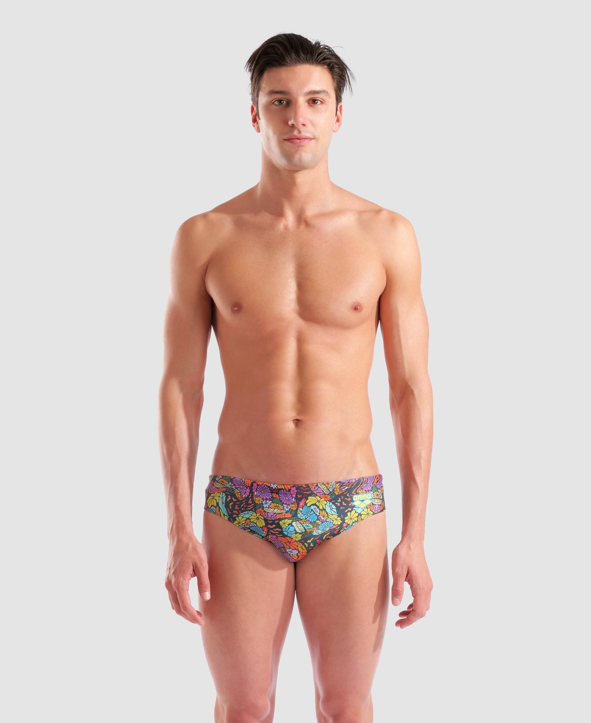 Men's Swim Brief arena Flower Skulls