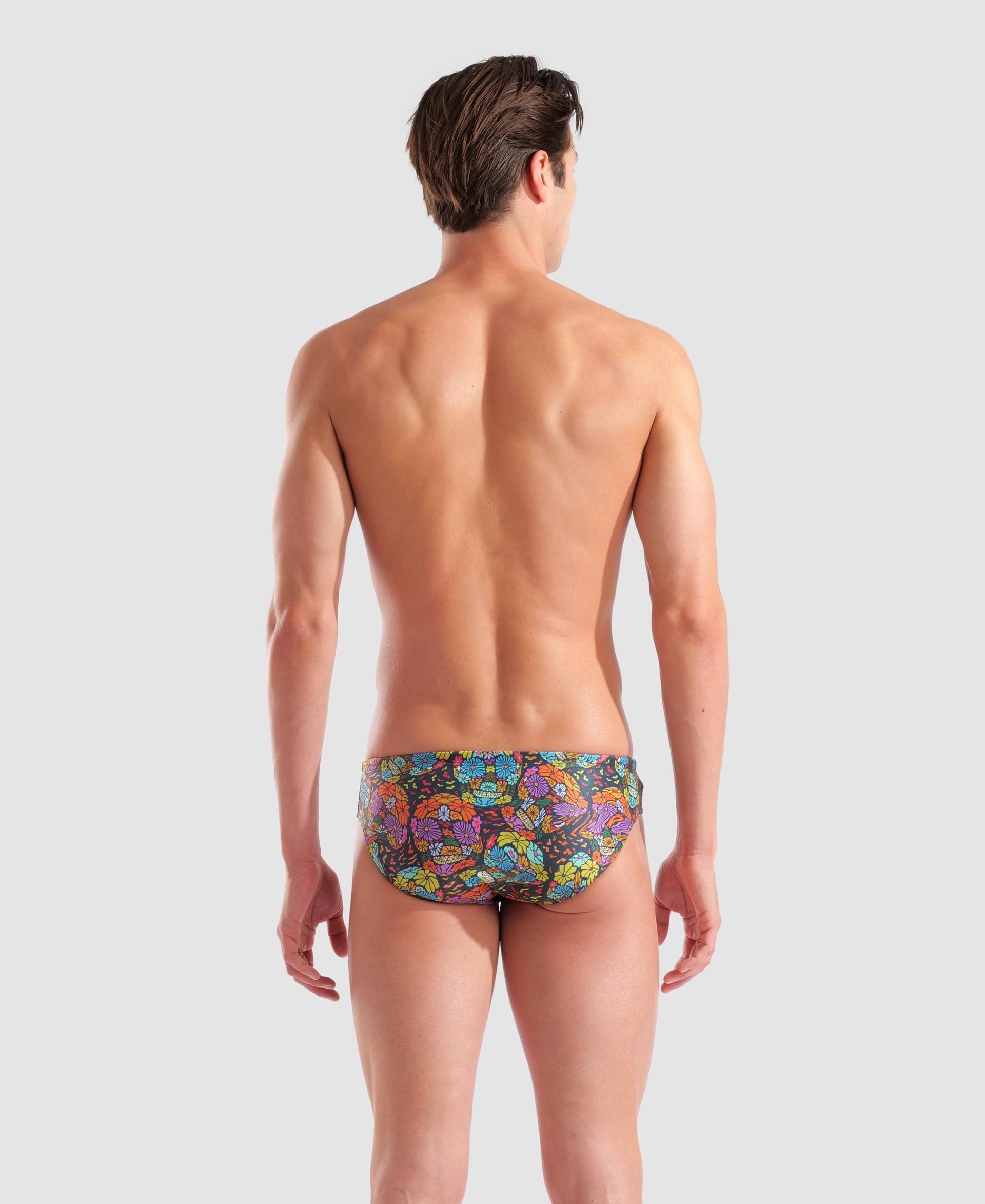 Men's Swim Brief arena Flower Skulls