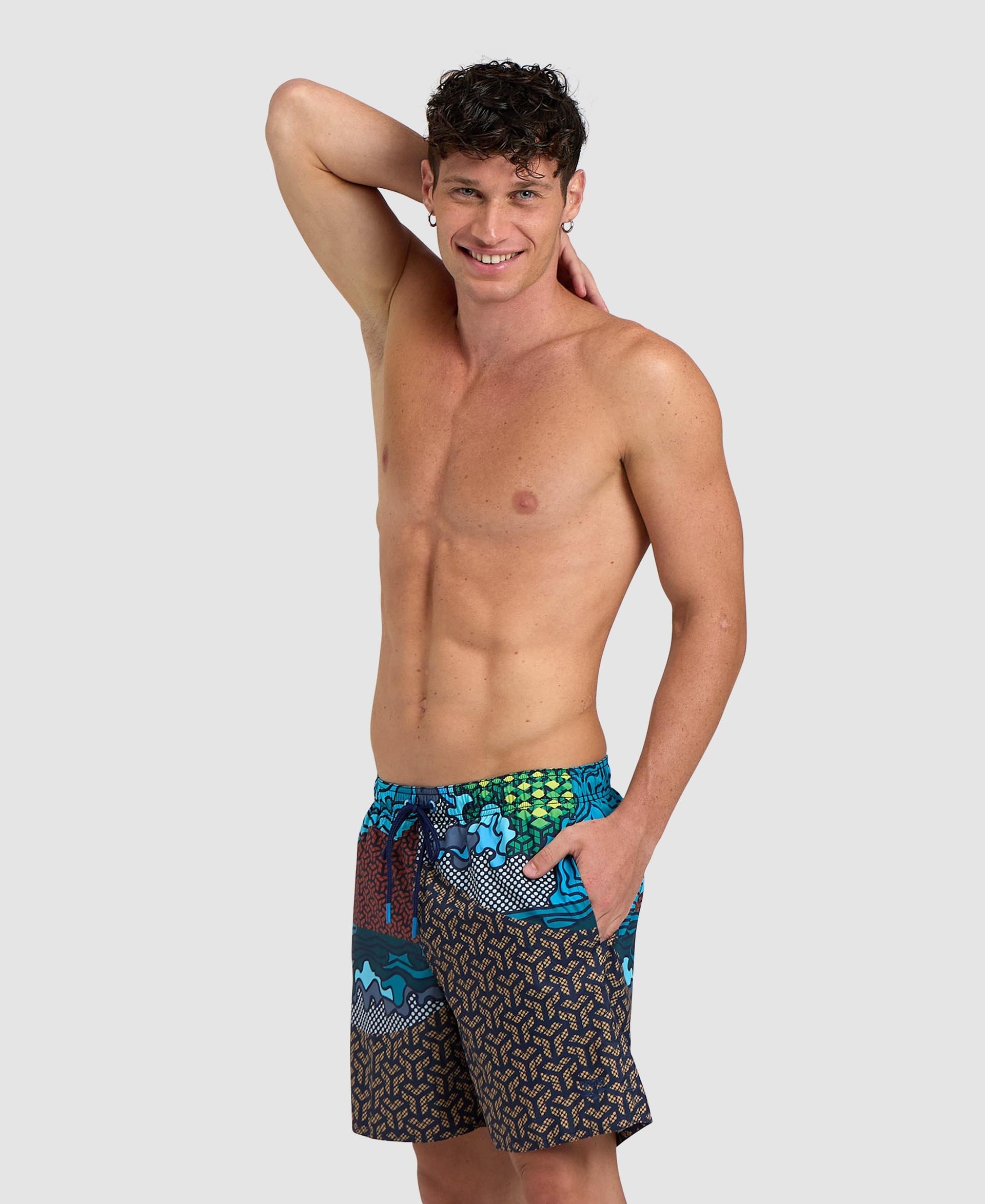 Men’s Placed Print Beach Boxer