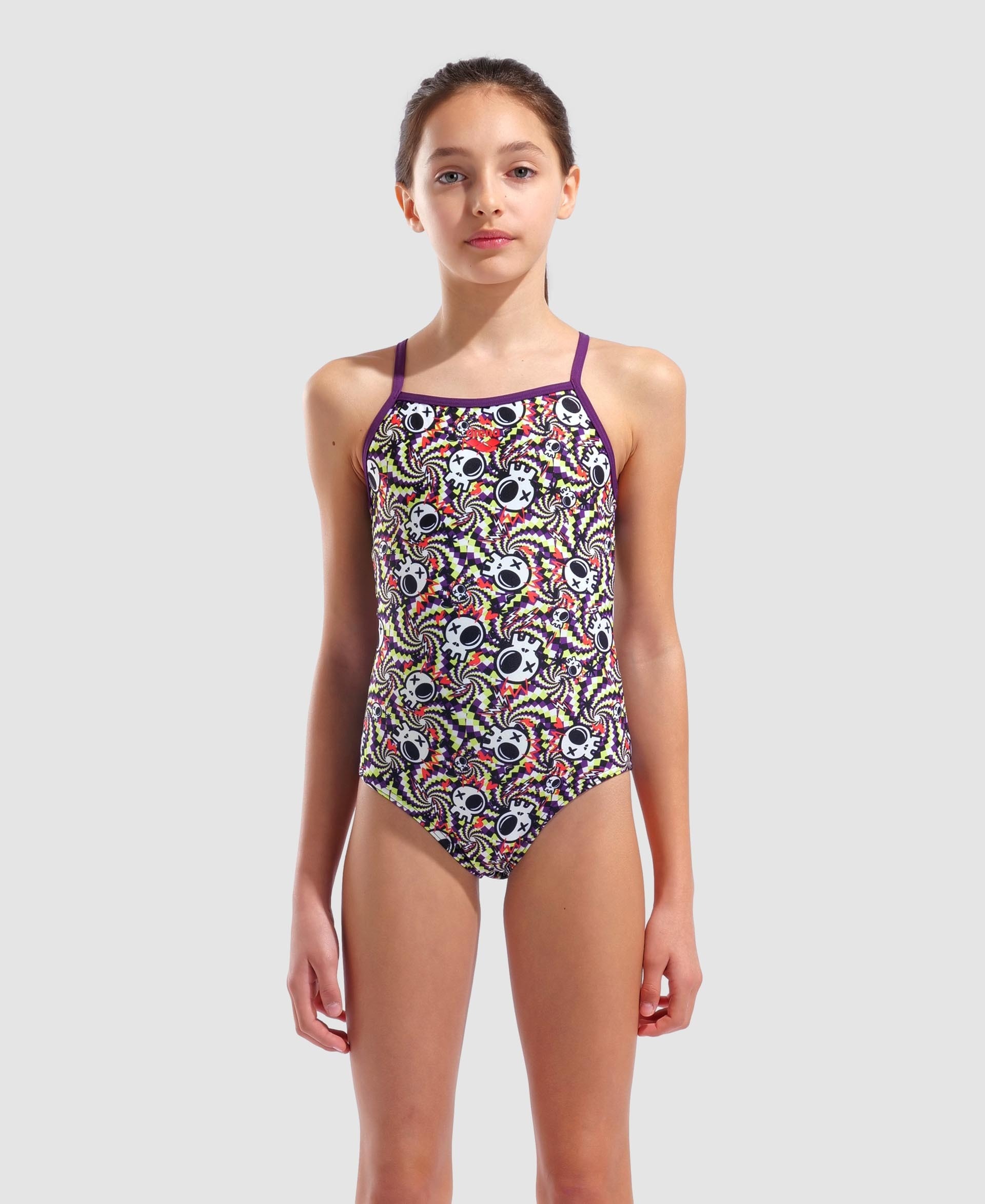 Girls' Swimsuit arena Fun Skulls