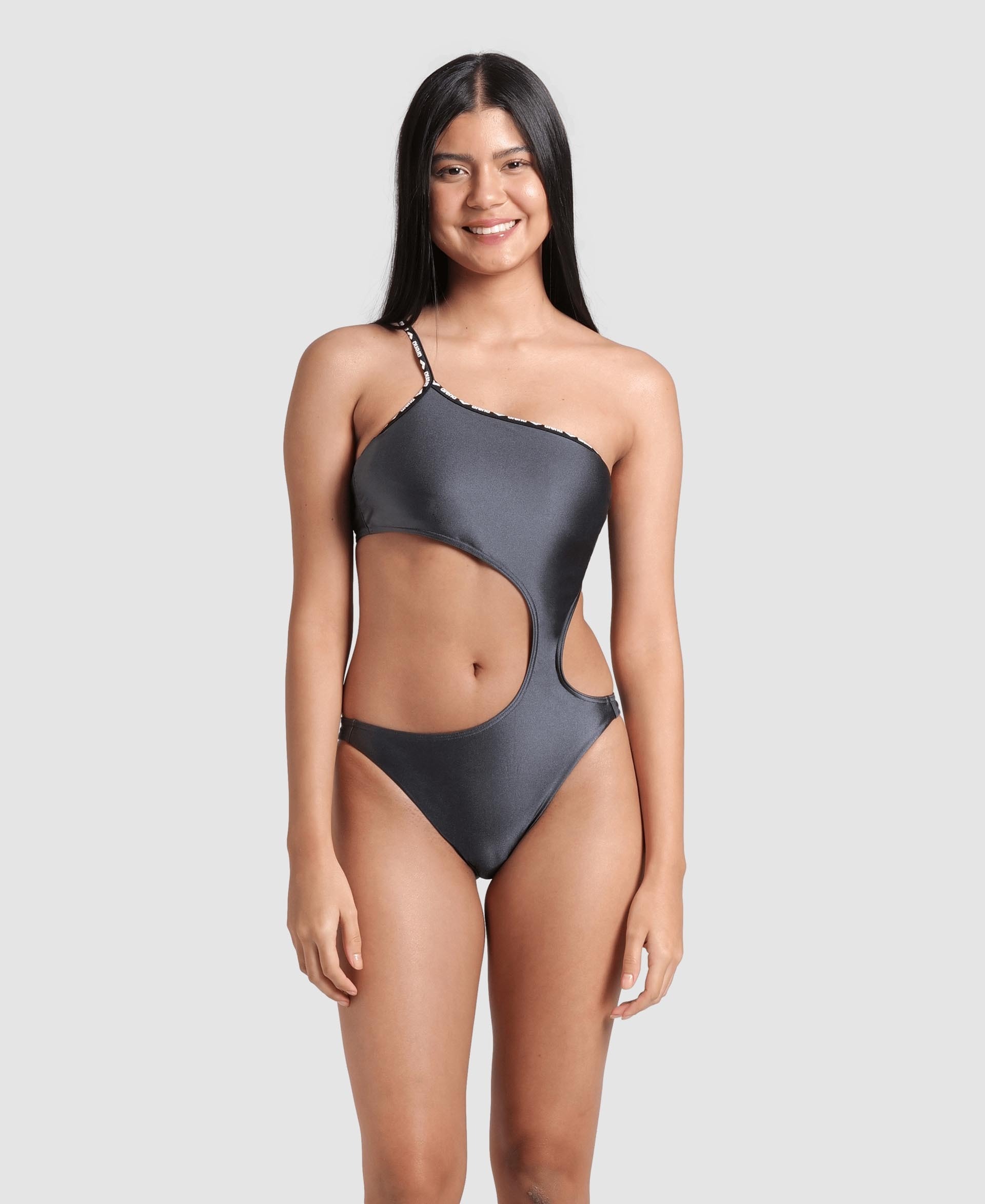 Women's Swimsuit arena Solid Single Shoulder