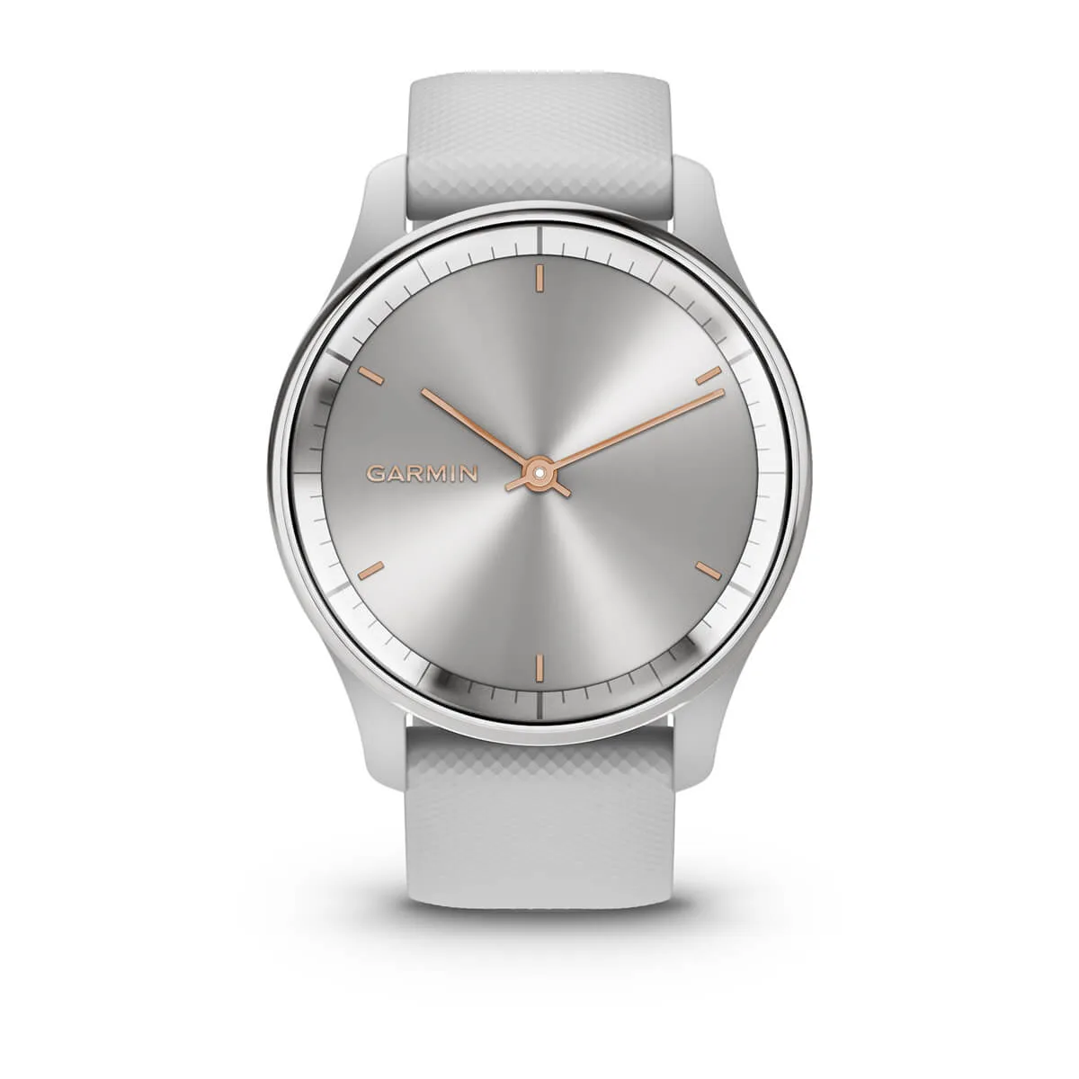 vívomove® Trend Silver Stainless Steel Bezel with Mist Gray Case and Silicone Band