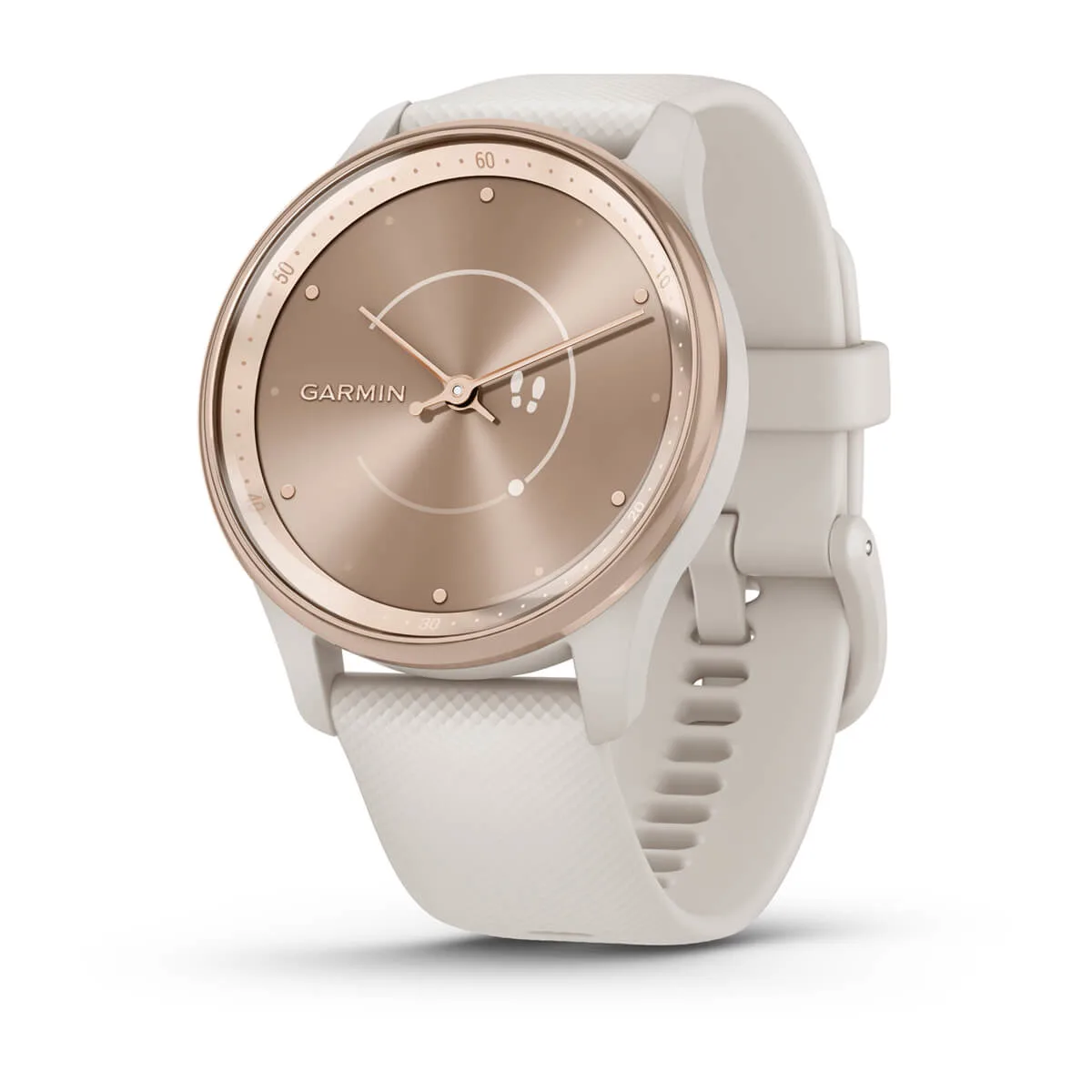 vívomove® Trend Peach Gold Stainless Steel Bezel with Ivory Case and Silicone Band