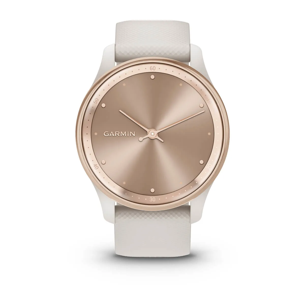 vívomove® Trend Peach Gold Stainless Steel Bezel with Ivory Case and Silicone Band