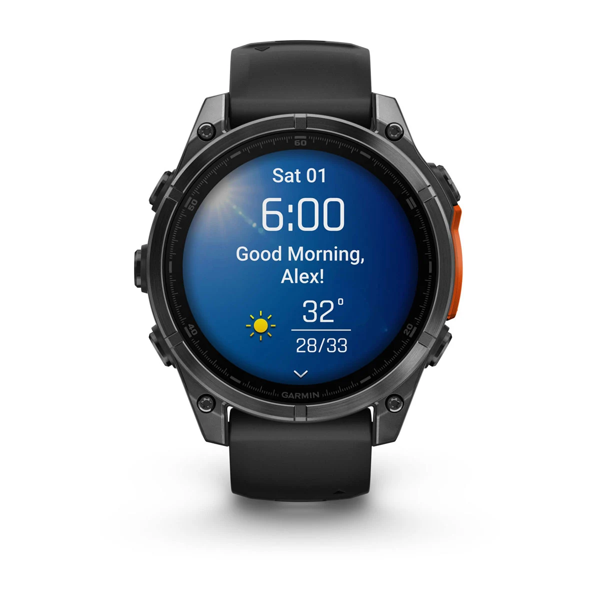 fēnix® 8 – 47 mm, AMOLED Slate Gray with Black Silicone Band