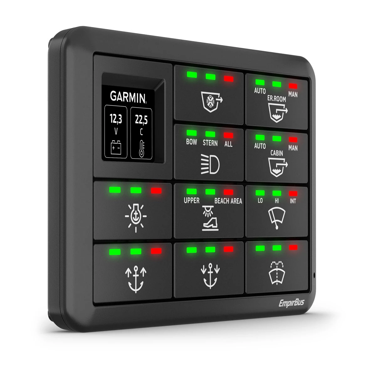 EmpirBus™ SP8 and EmpirBus™ SP12 Switches SP12, Horizontal with Display