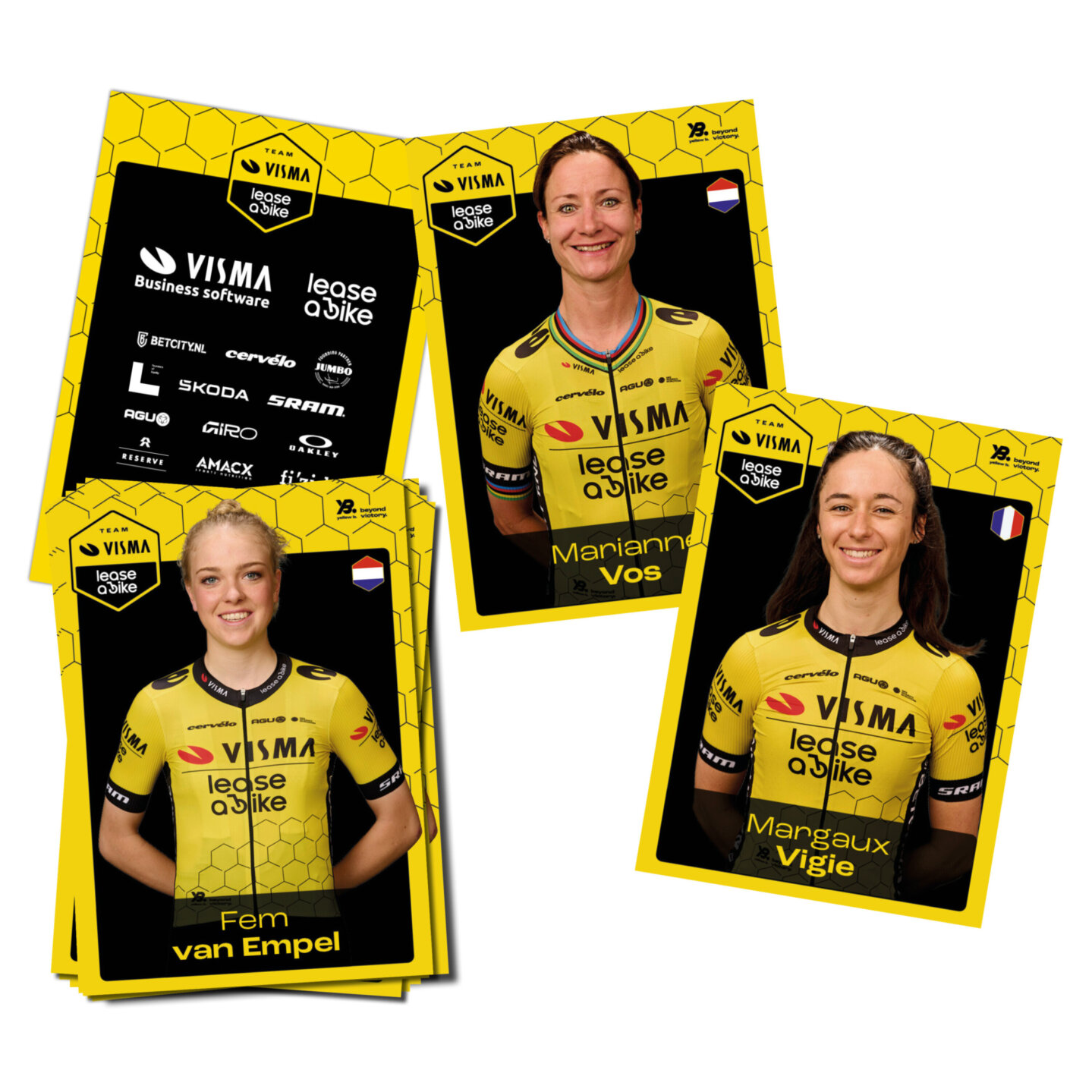World Tour women photo cards 2024 - Team Visma | Lease a Bike