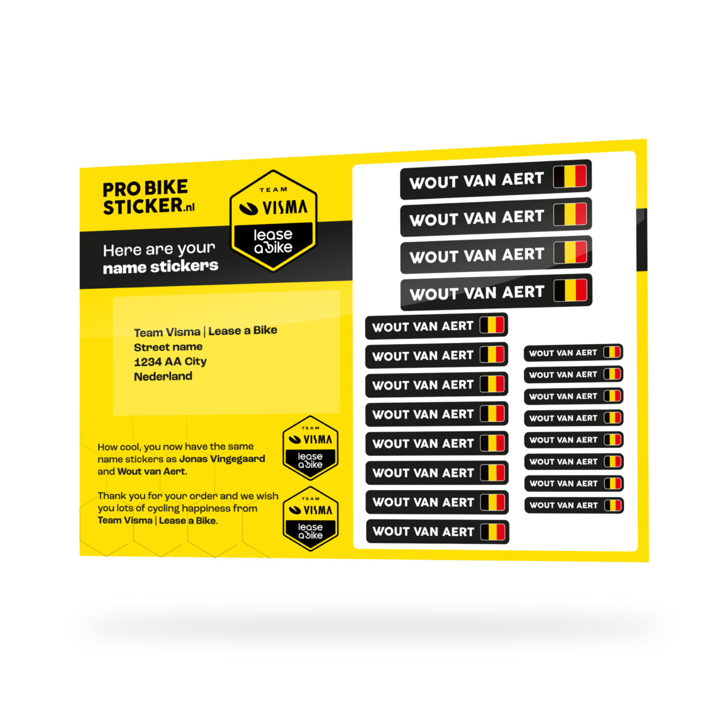 Name Stickers - Pro Bike Sticker