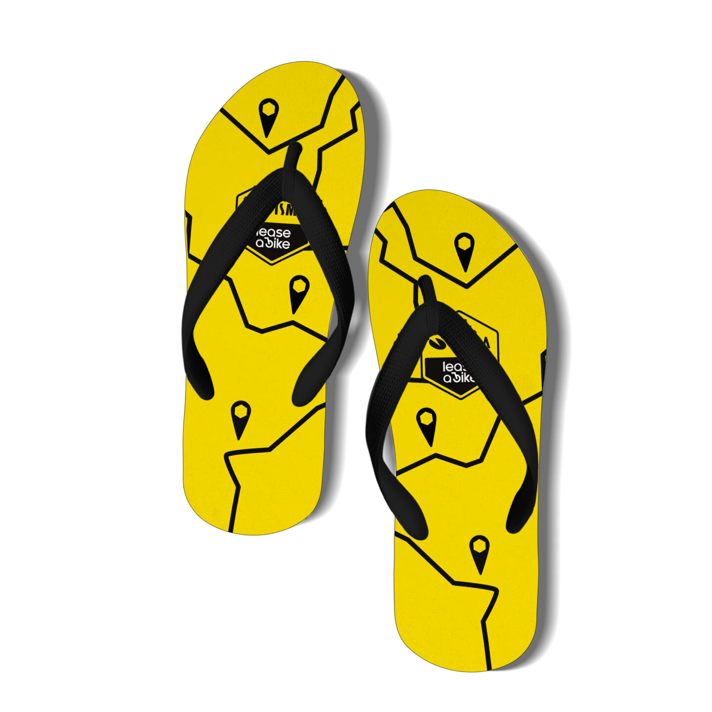 Flip flops yellow kids - Team Visma | Lease a Bike