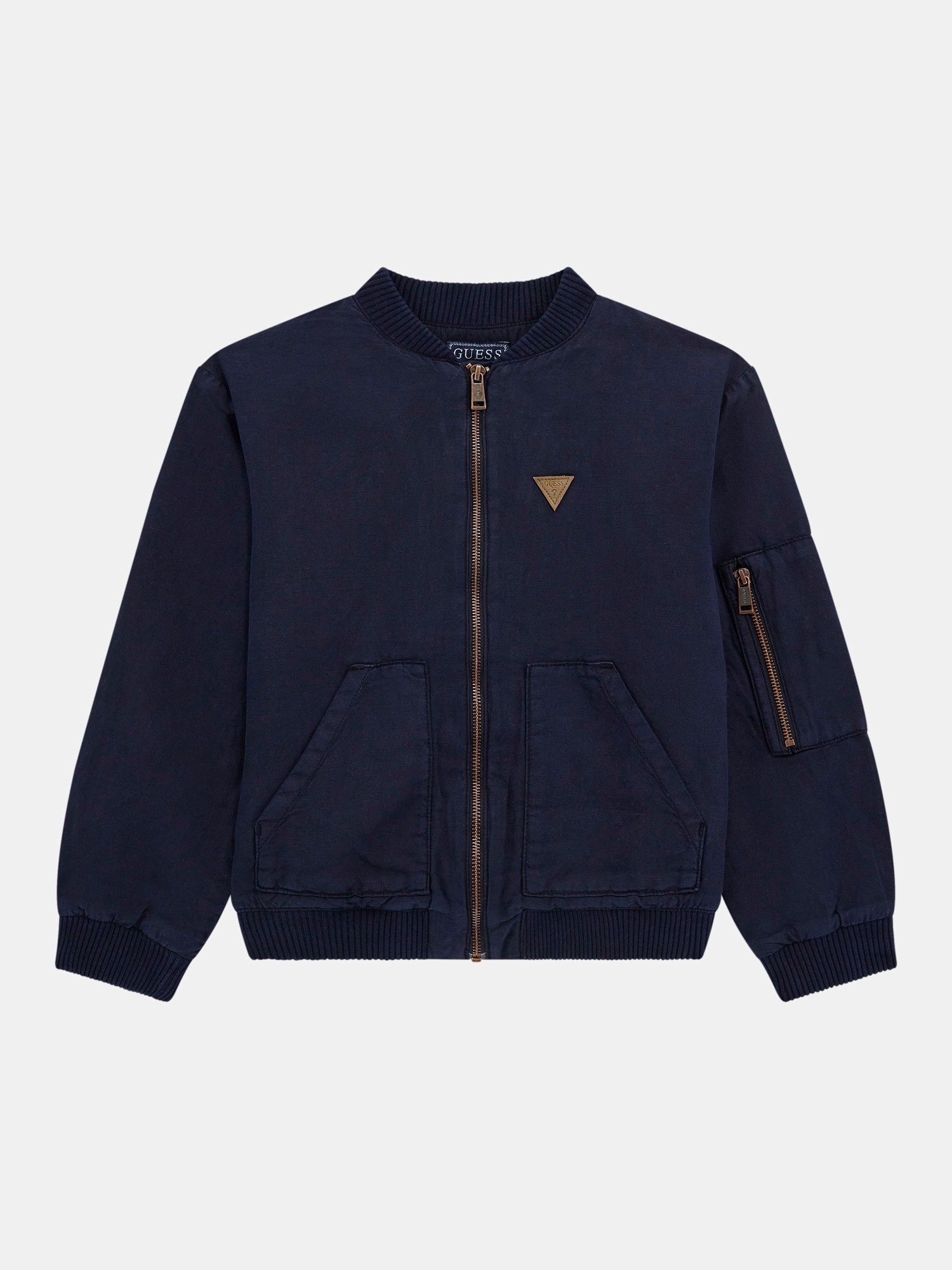 Oversize linen bomber