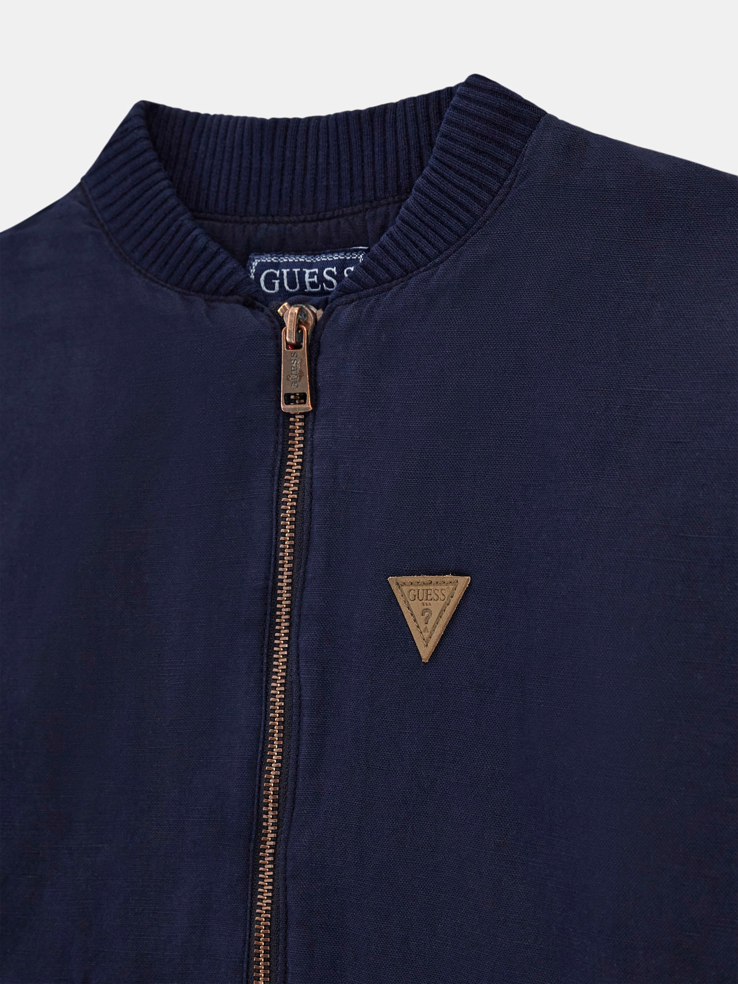 Oversize linen bomber