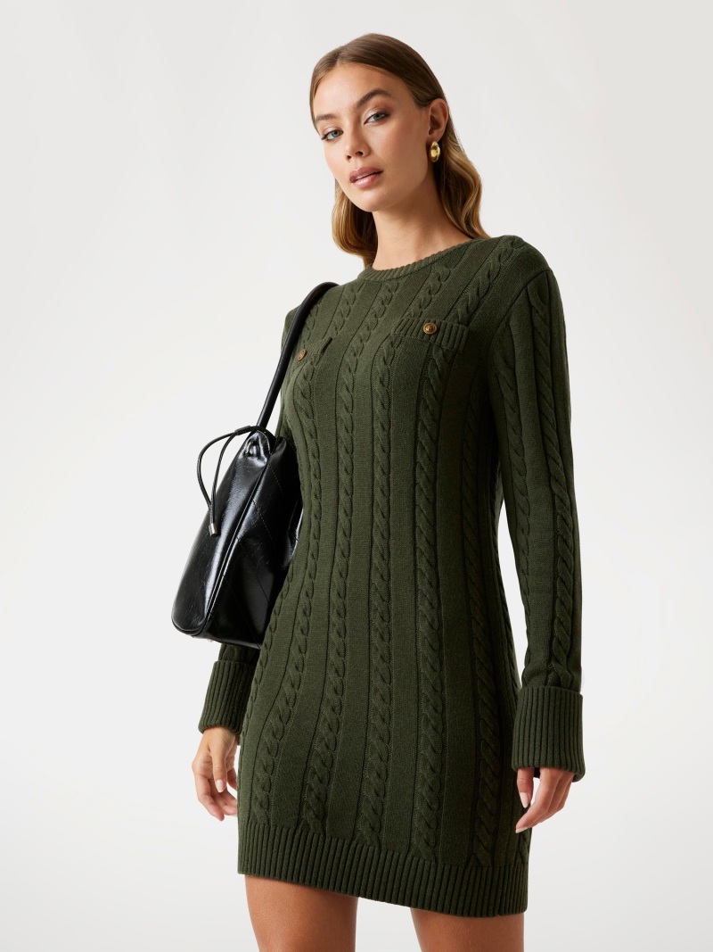 Wool-blend mini dress