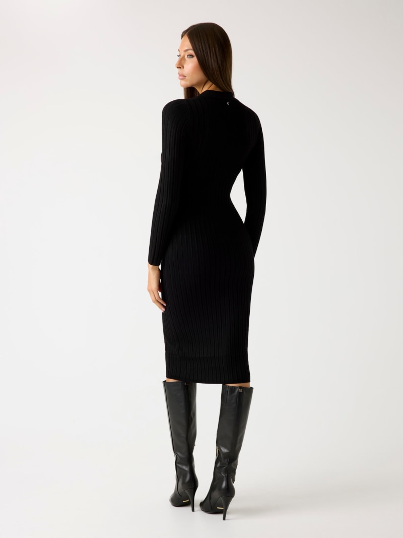 Rib-knit midi sweater dress