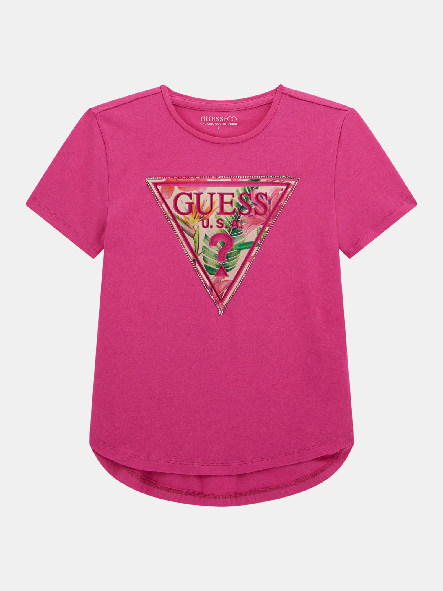 Rhinestone triangle logo t-shirt