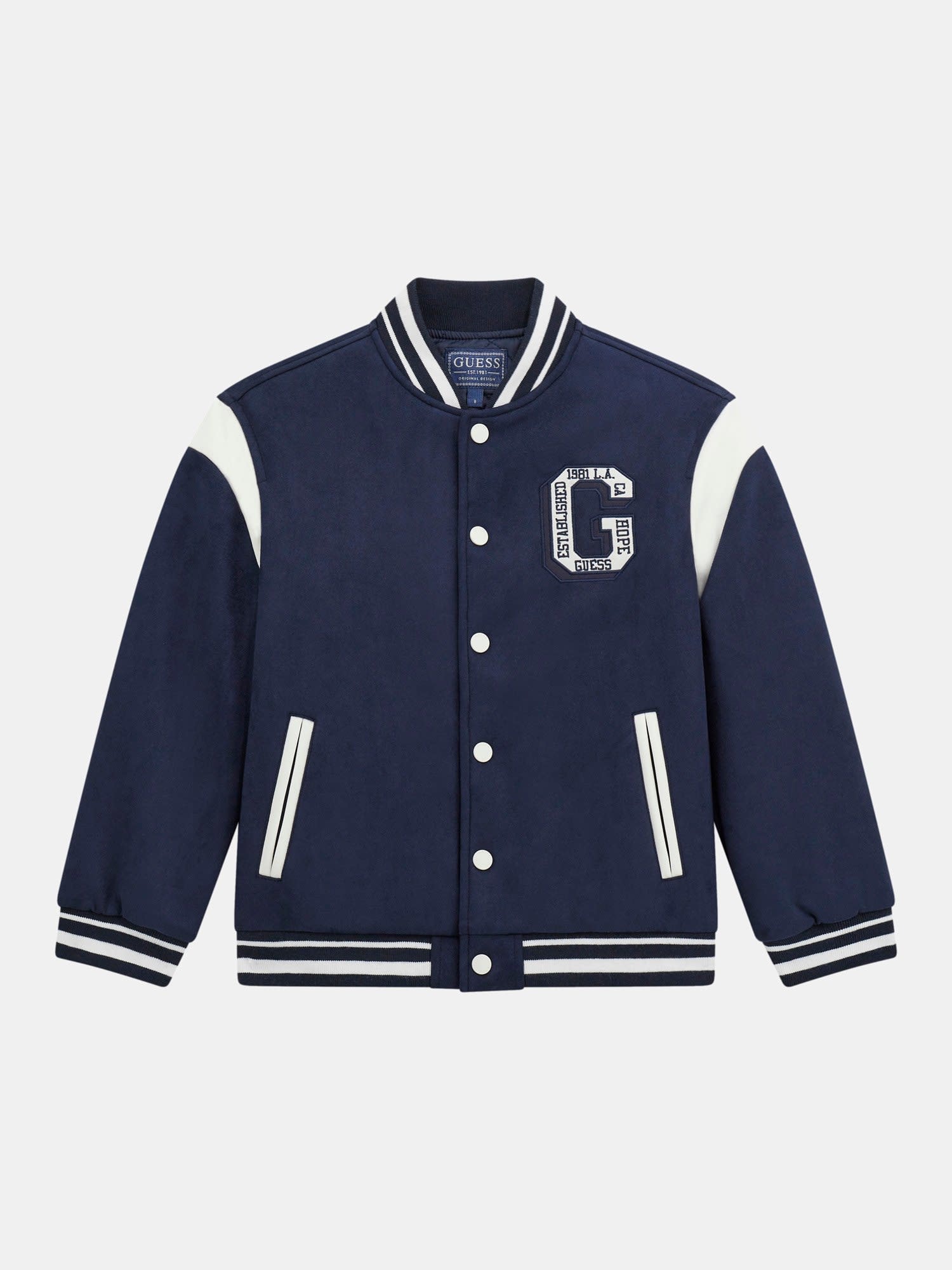 Faux suede bomber jacket