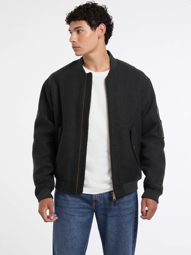 Wool bomber jacket