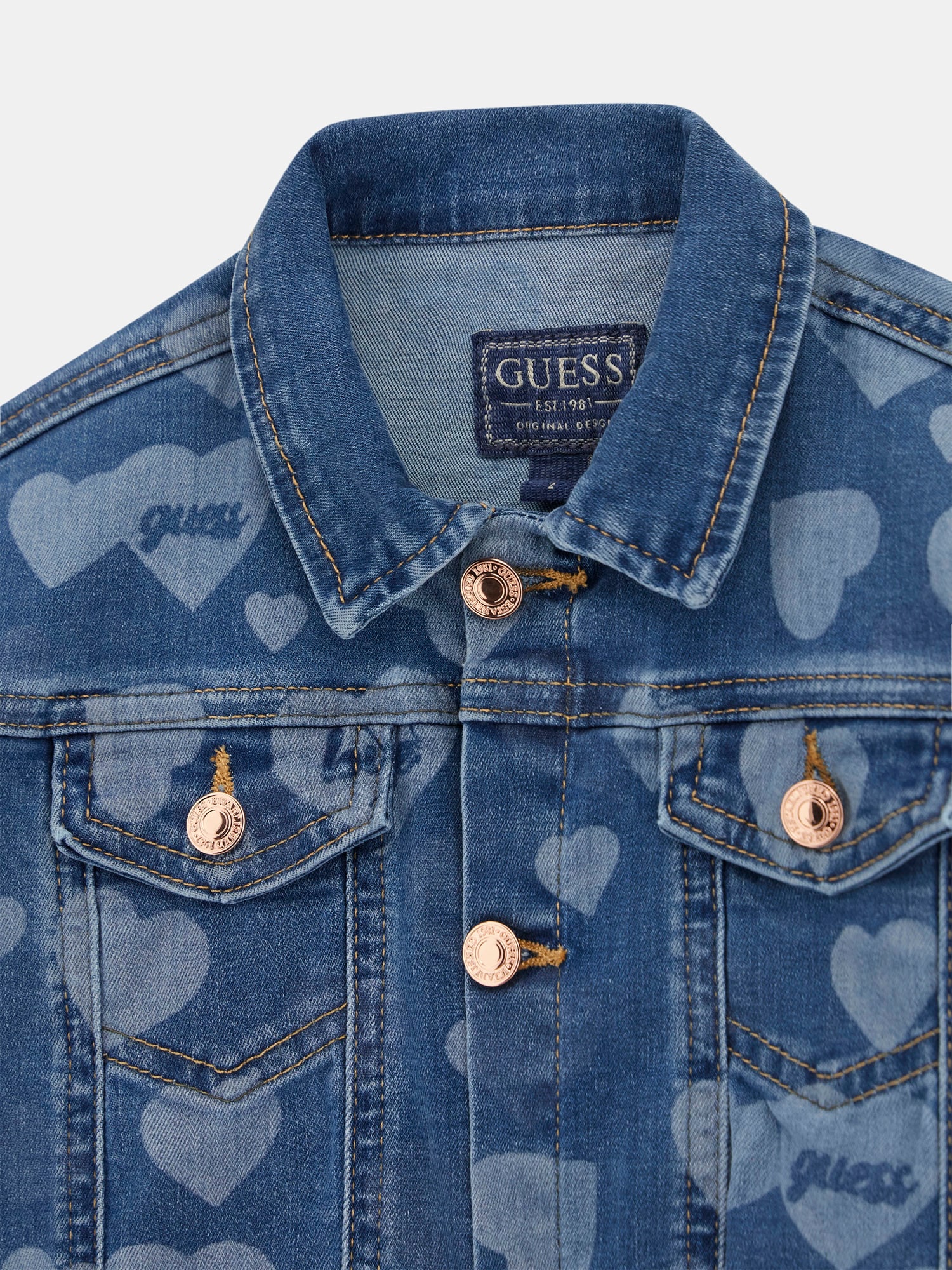 All over printed denim jacket